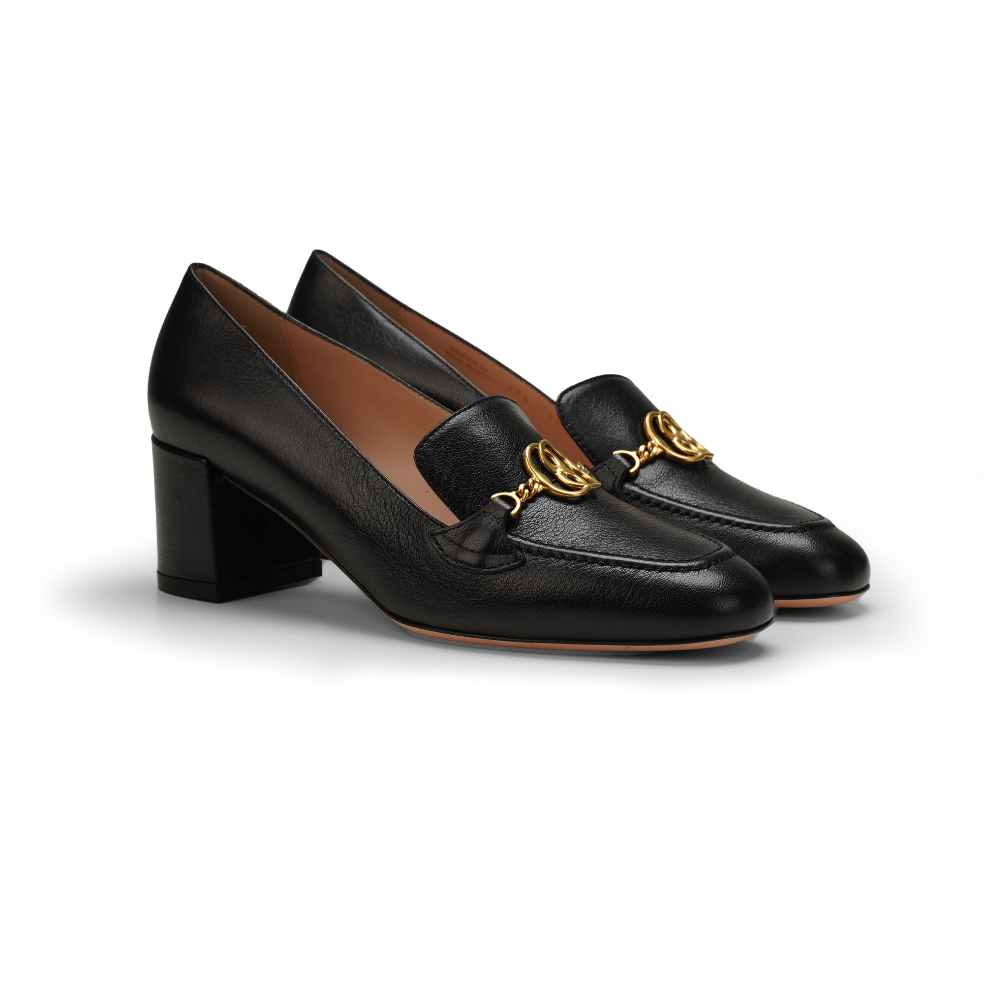 Bally Obrien Emblem Leather Wedges Pumps