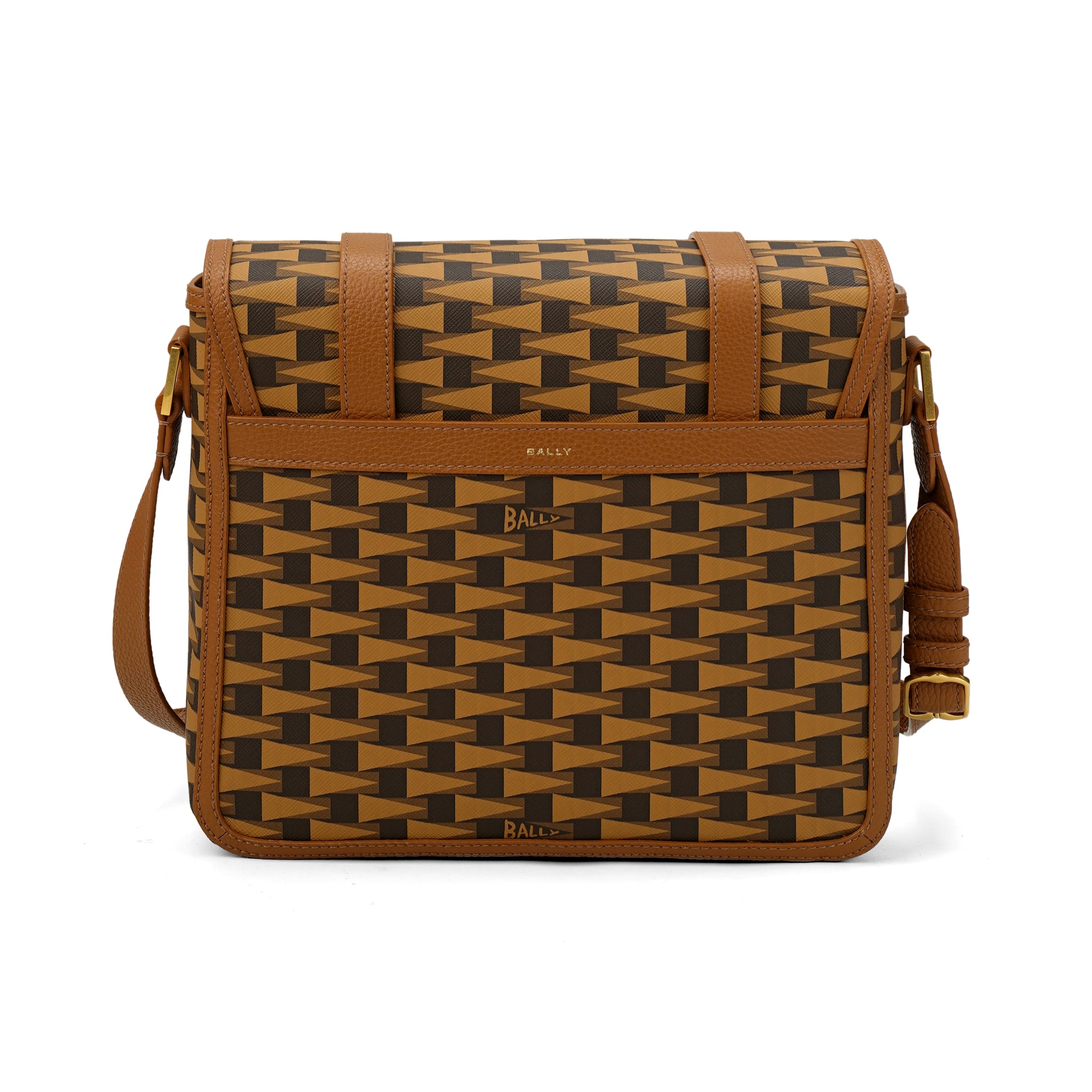 Bally Pennant Games Leather Messenger Bag