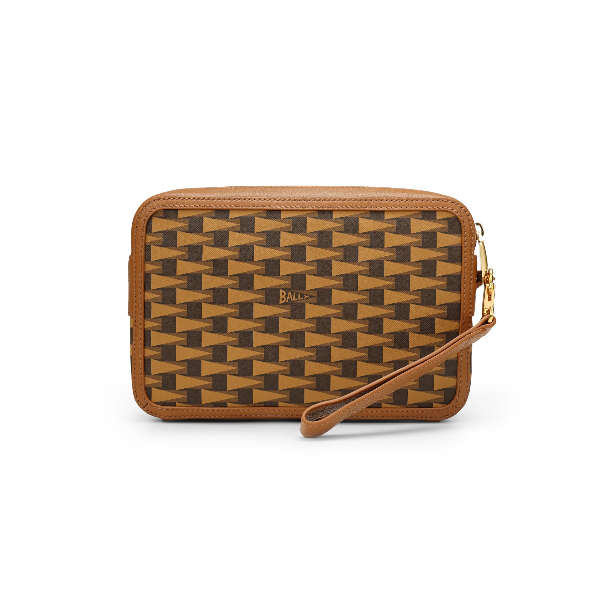 Bally Pennant Pochett Clutch Leather Bag