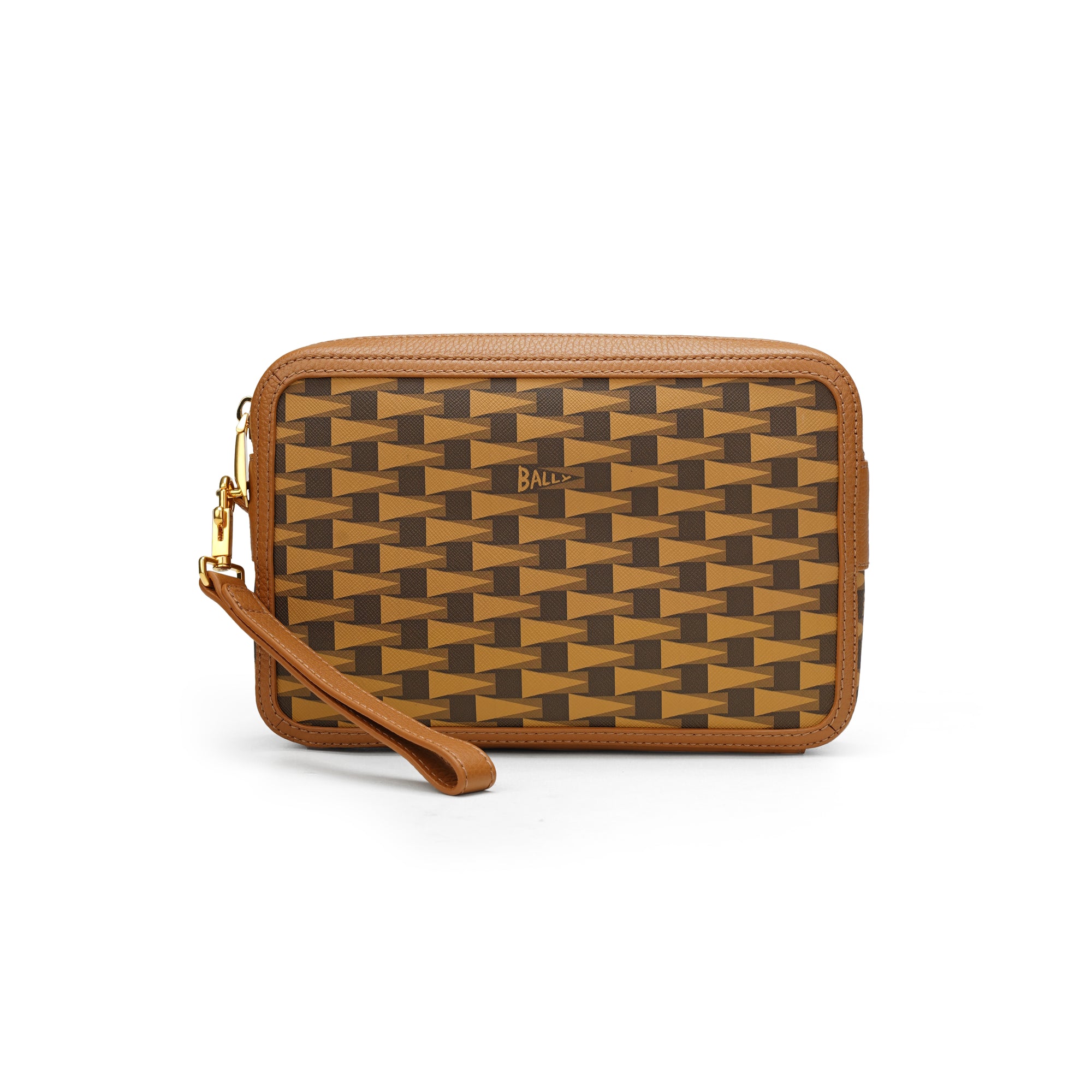 Bally Pennant Pochett Clutch Leather Bag