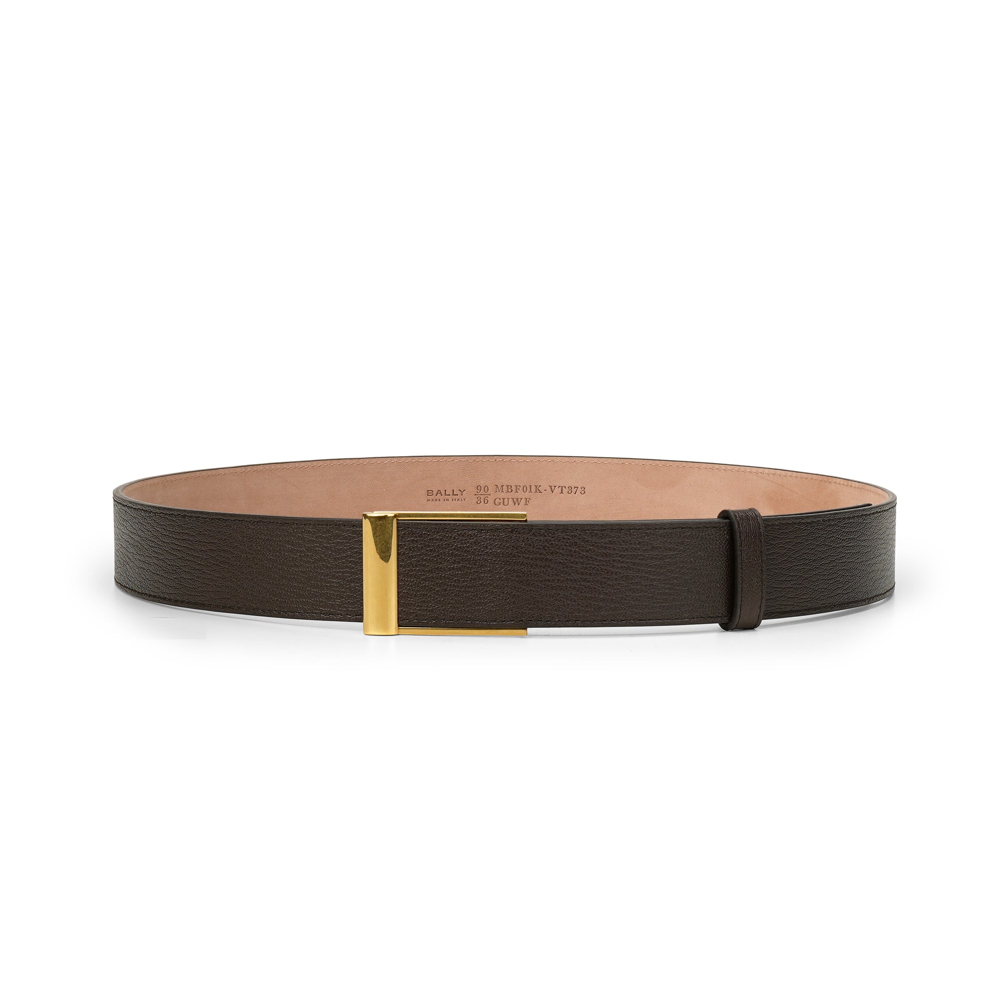 Bally Outline 35mm Grained Leather Belt