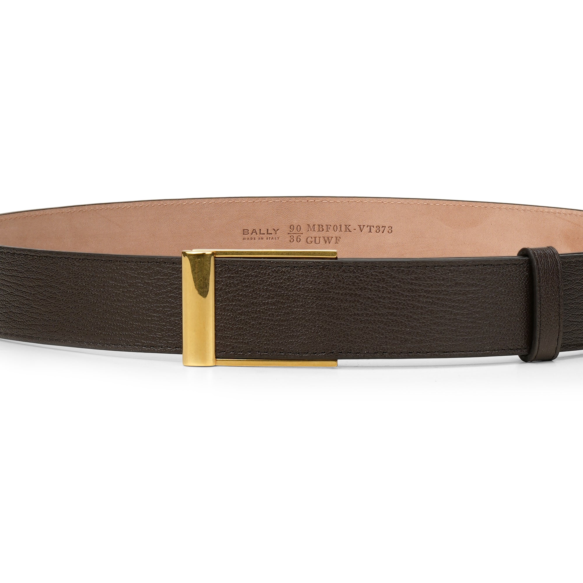 Bally Outline 35mm Grained Leather Belt