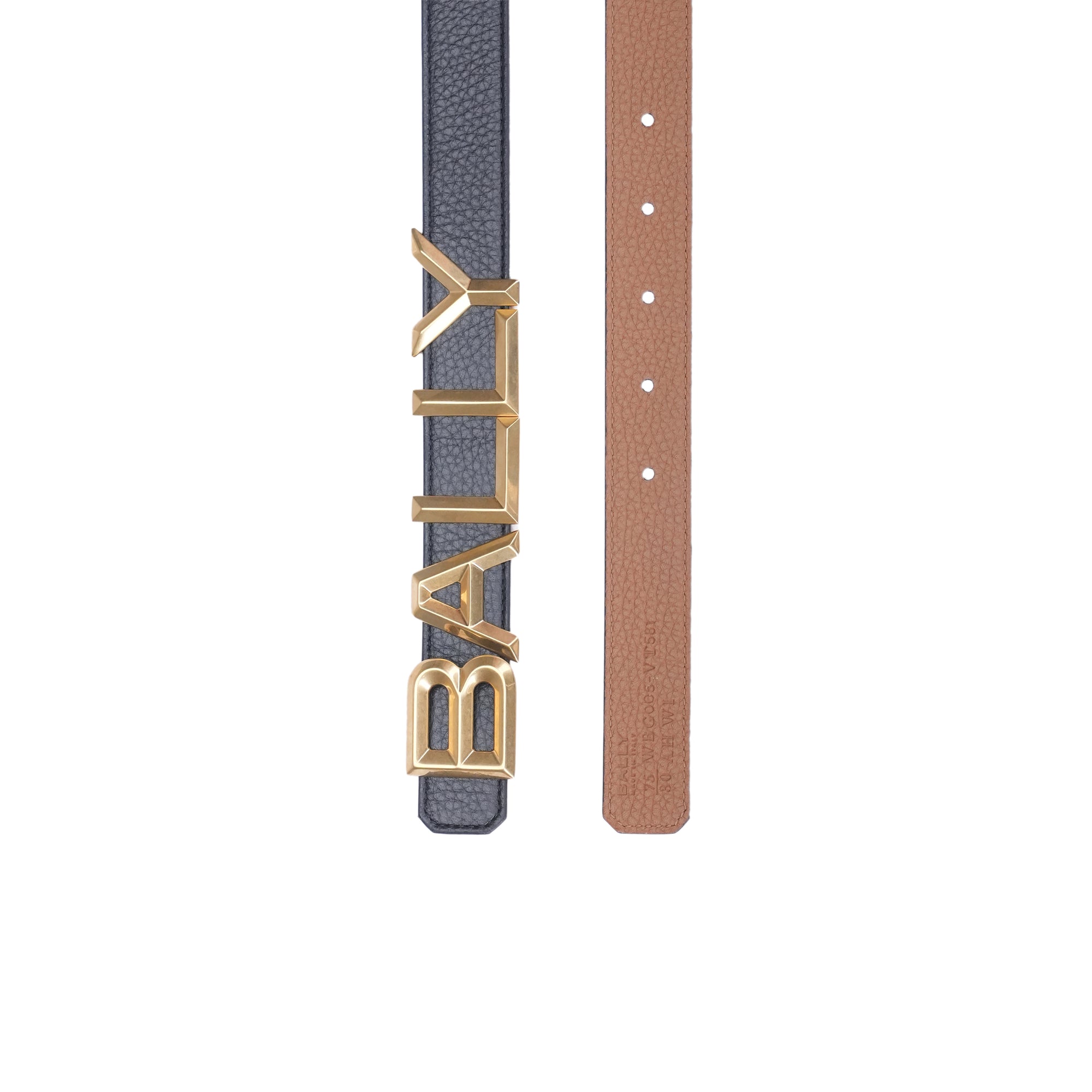 Bally Bold Women 25mm Reversible Grained Leather Belt