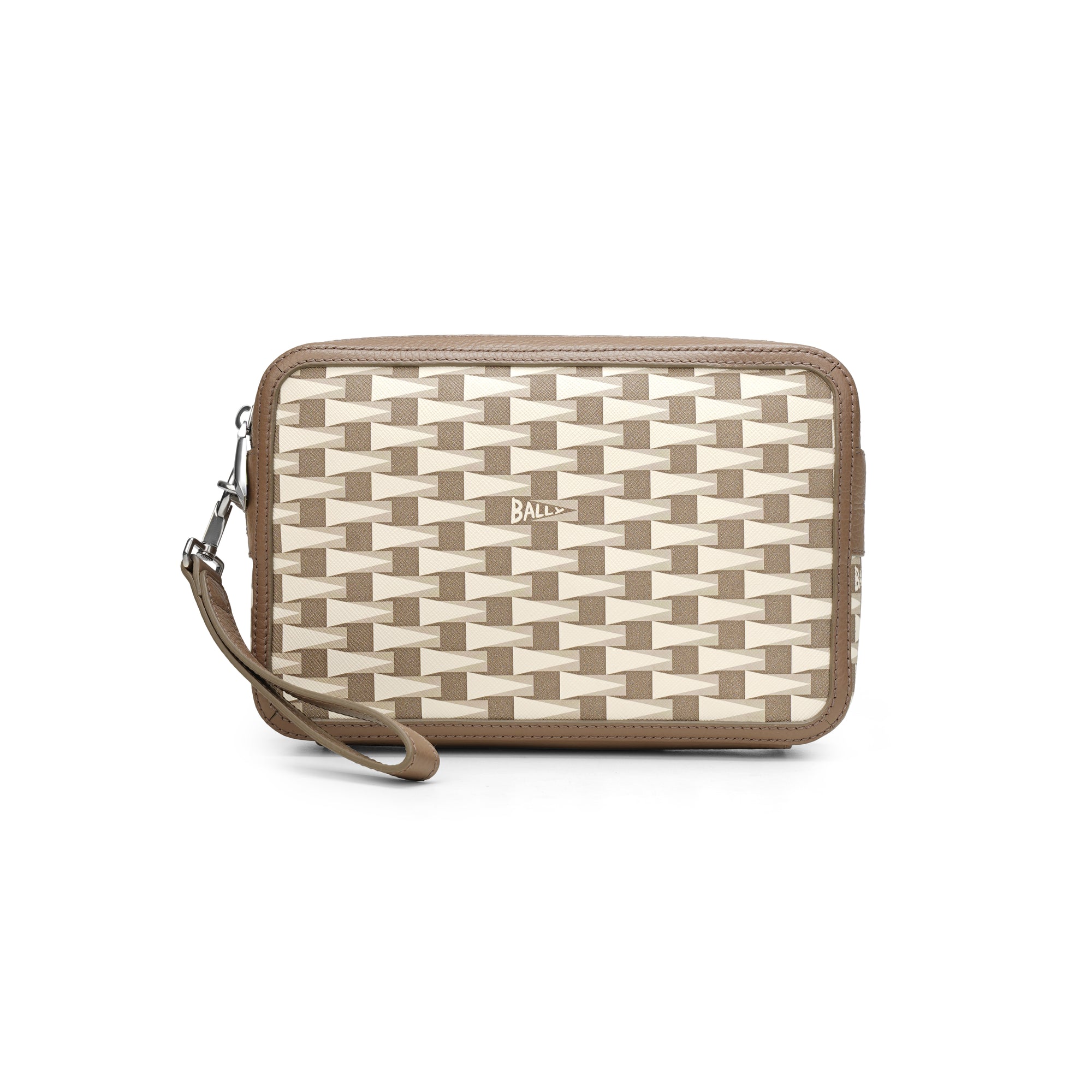 Bally Pennant Pochett Leather Clutch Bag