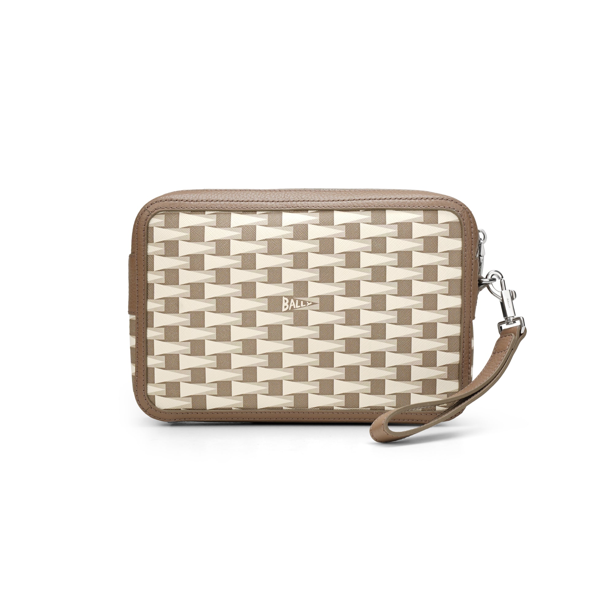 Bally Pennant Pochett Leather Clutch Bag