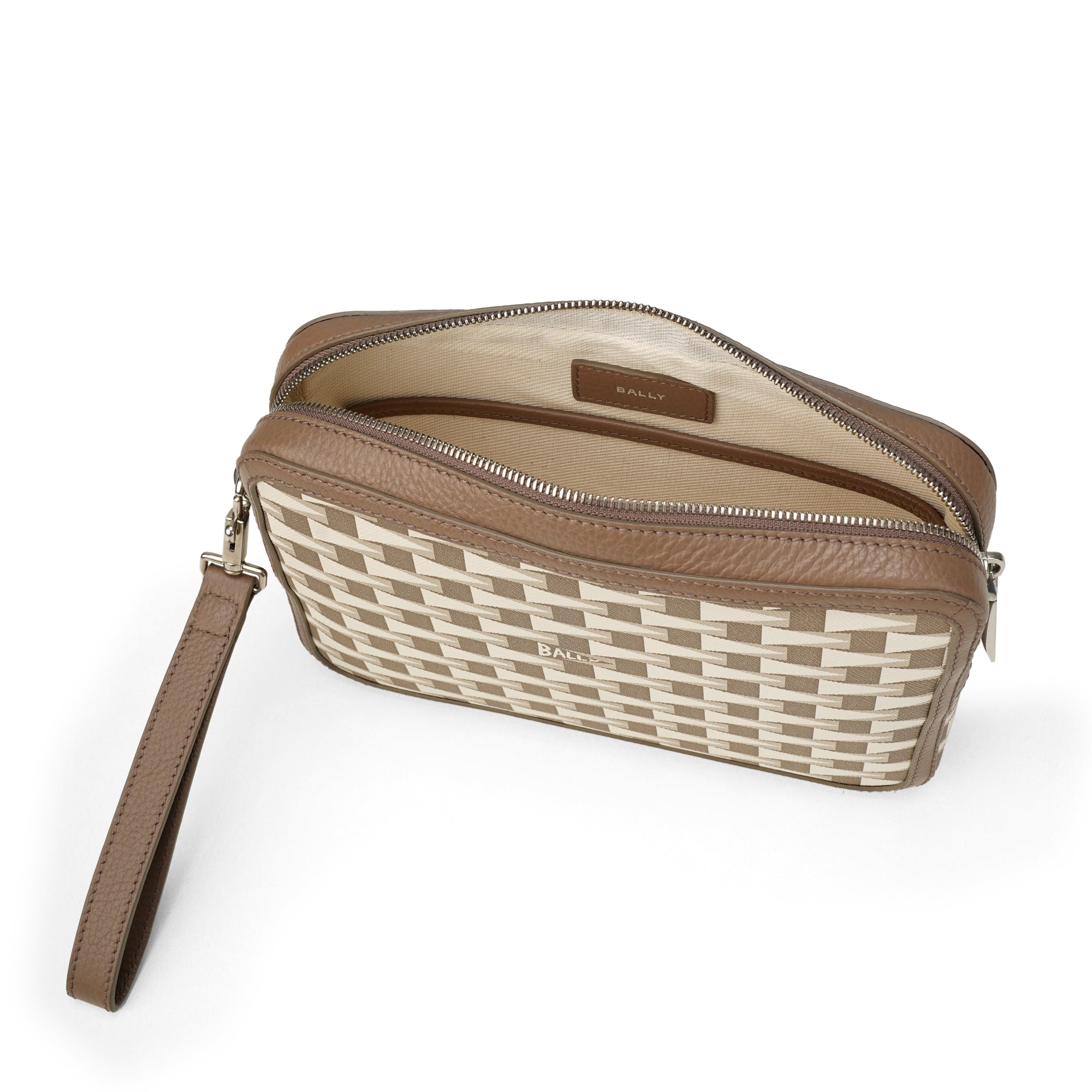 Bally Pennant Pochett Leather Clutch Bag