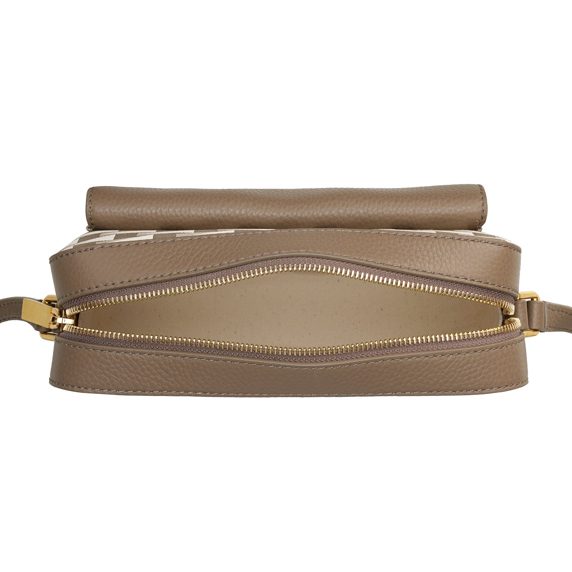 Pennant Crossbody Bag in Light Beige