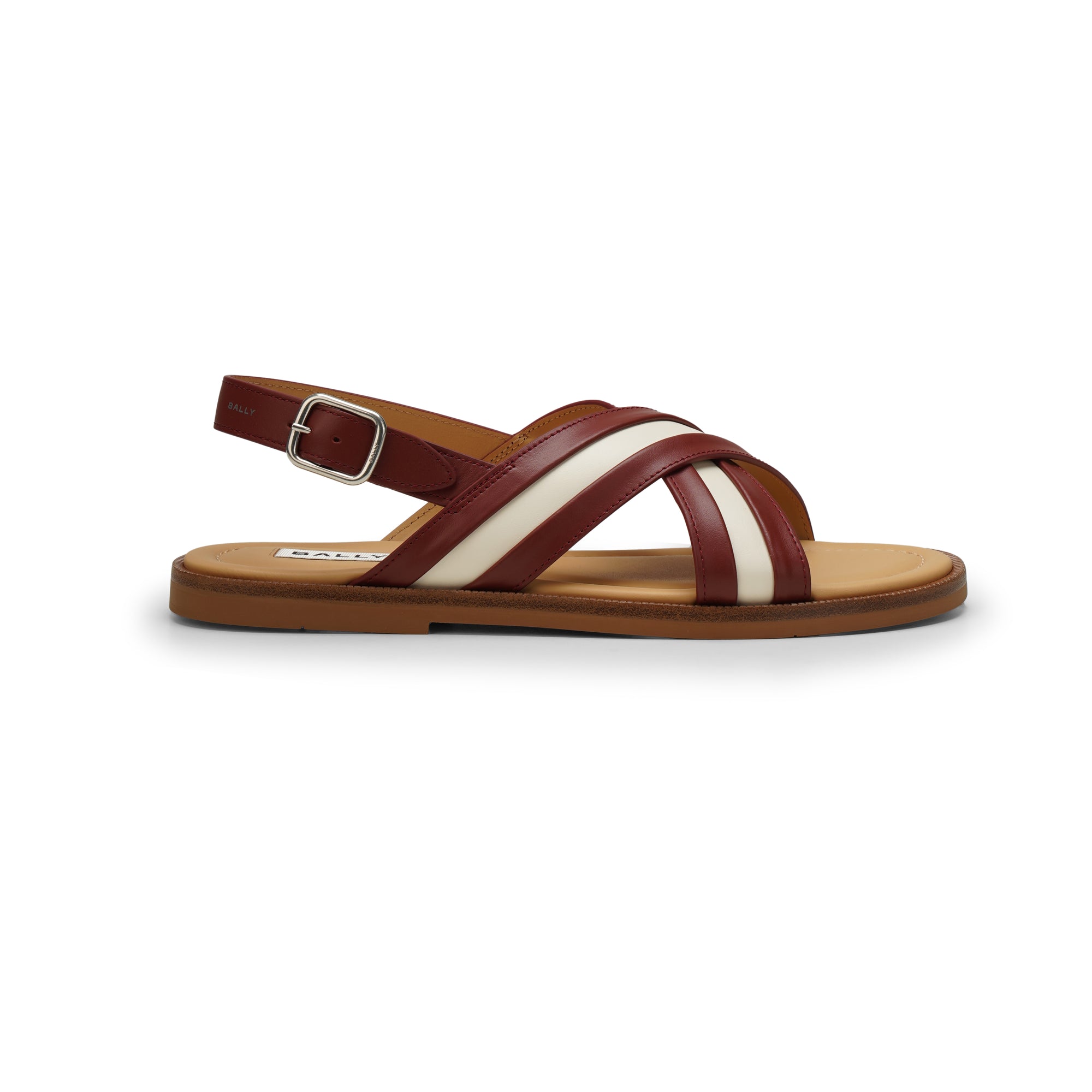 Bally Garey Striped Leather Sandals