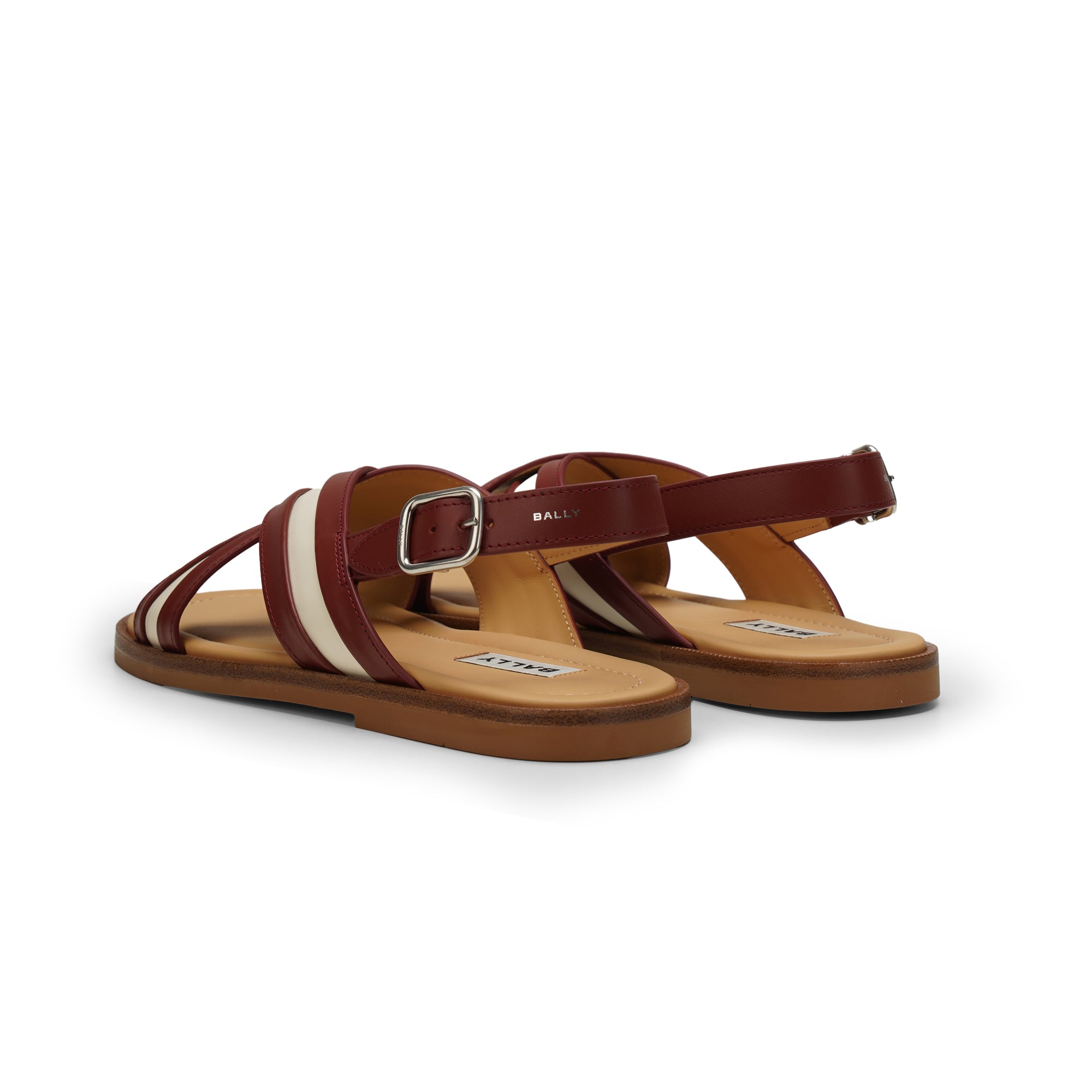 Bally Garey Striped Leather Sandals