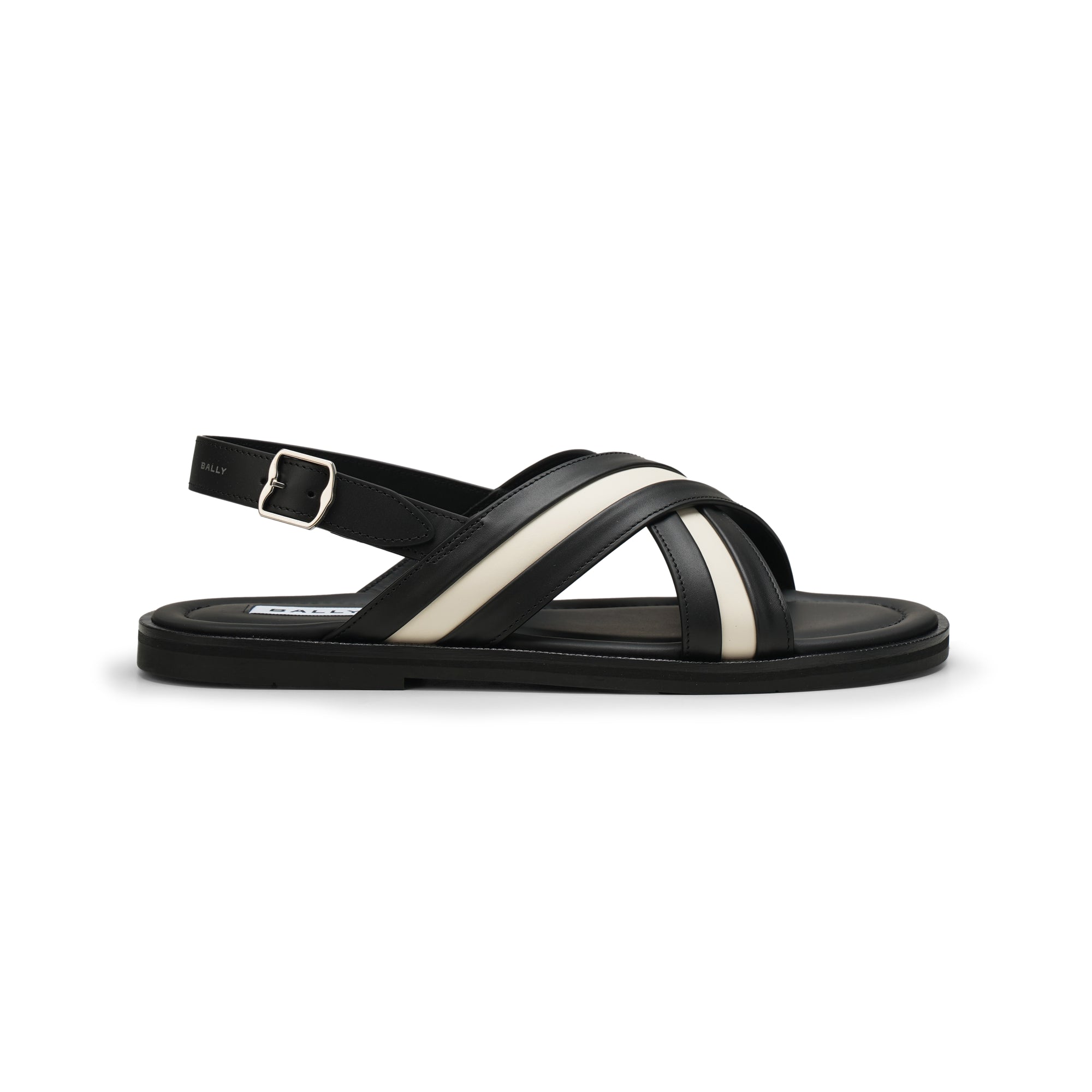 Bally Garey Striped Leather Sandals