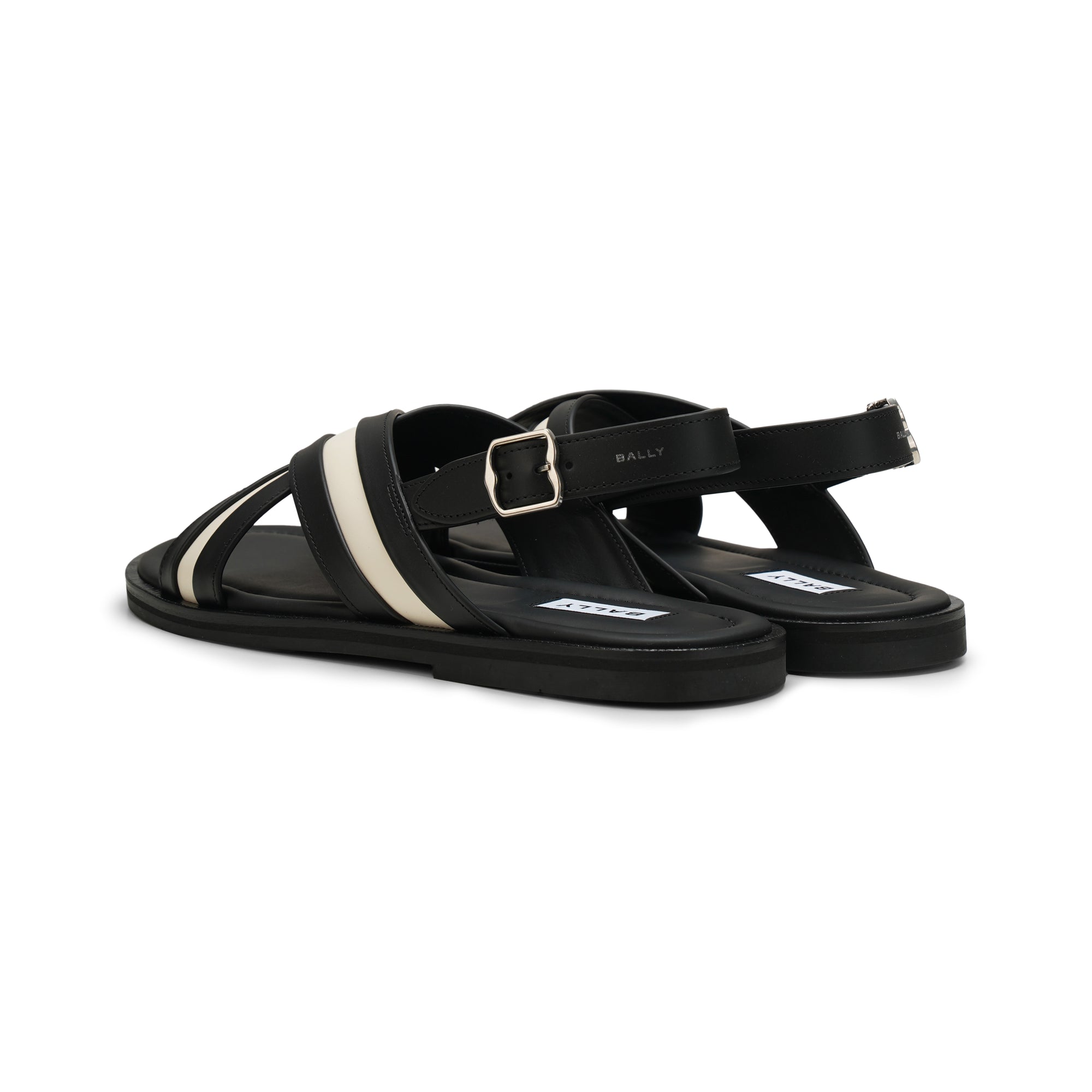 Bally Garey Striped Leather Sandals