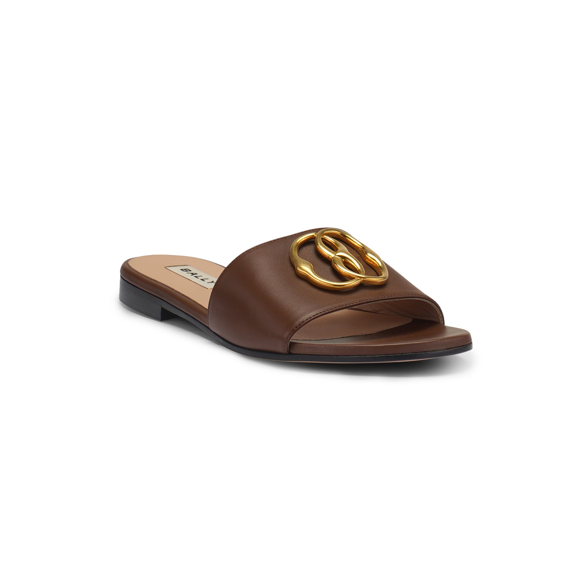 Bally Ghis Emblem Leather Sandal