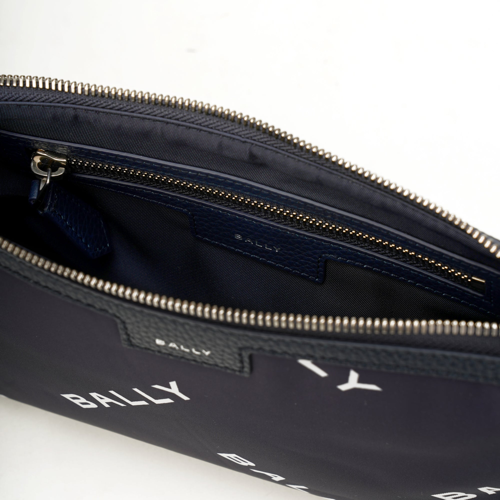 Code Logo Nylon Small Messenger Bag in Navy