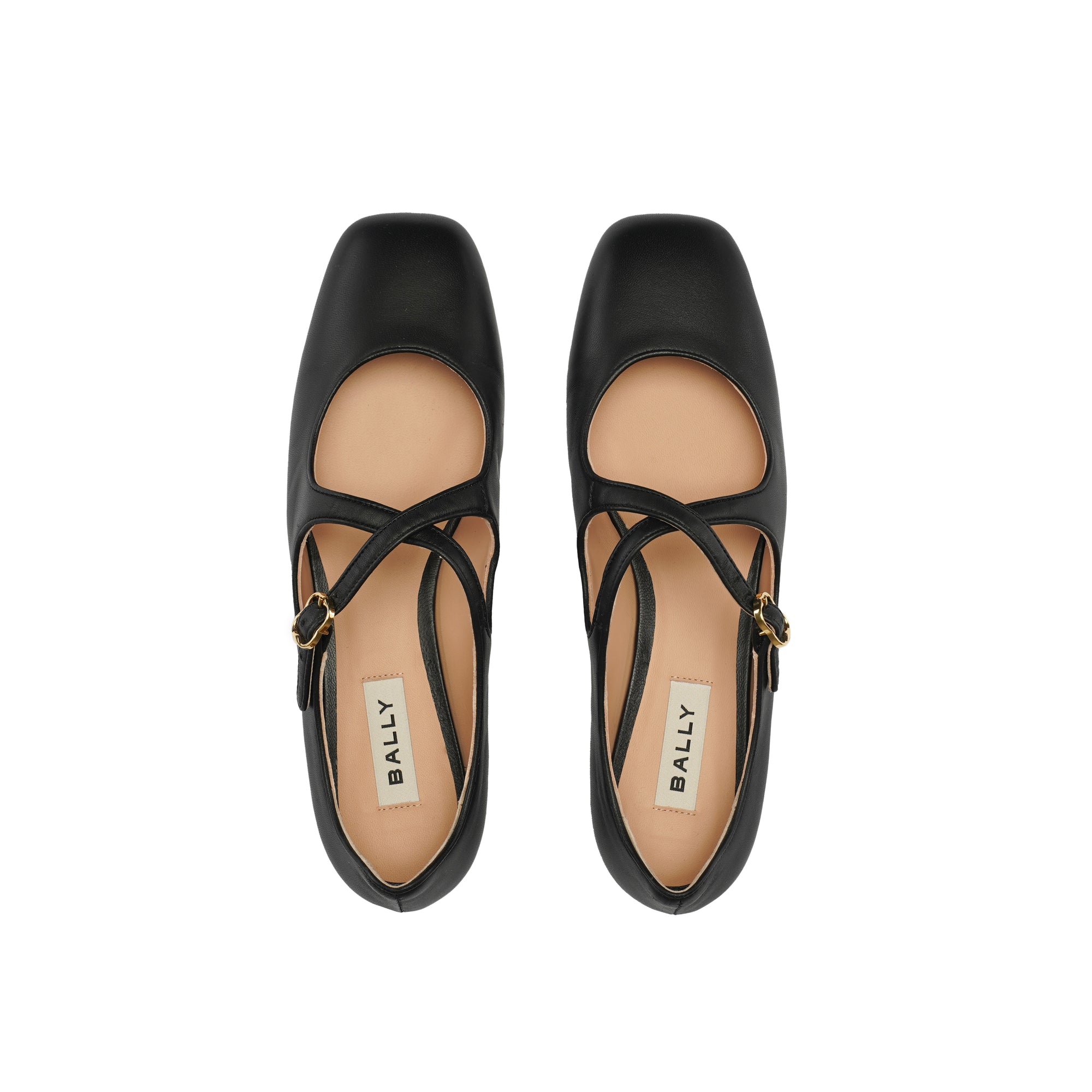 Bally Byntia Ballyrina Leather Flat Shoes