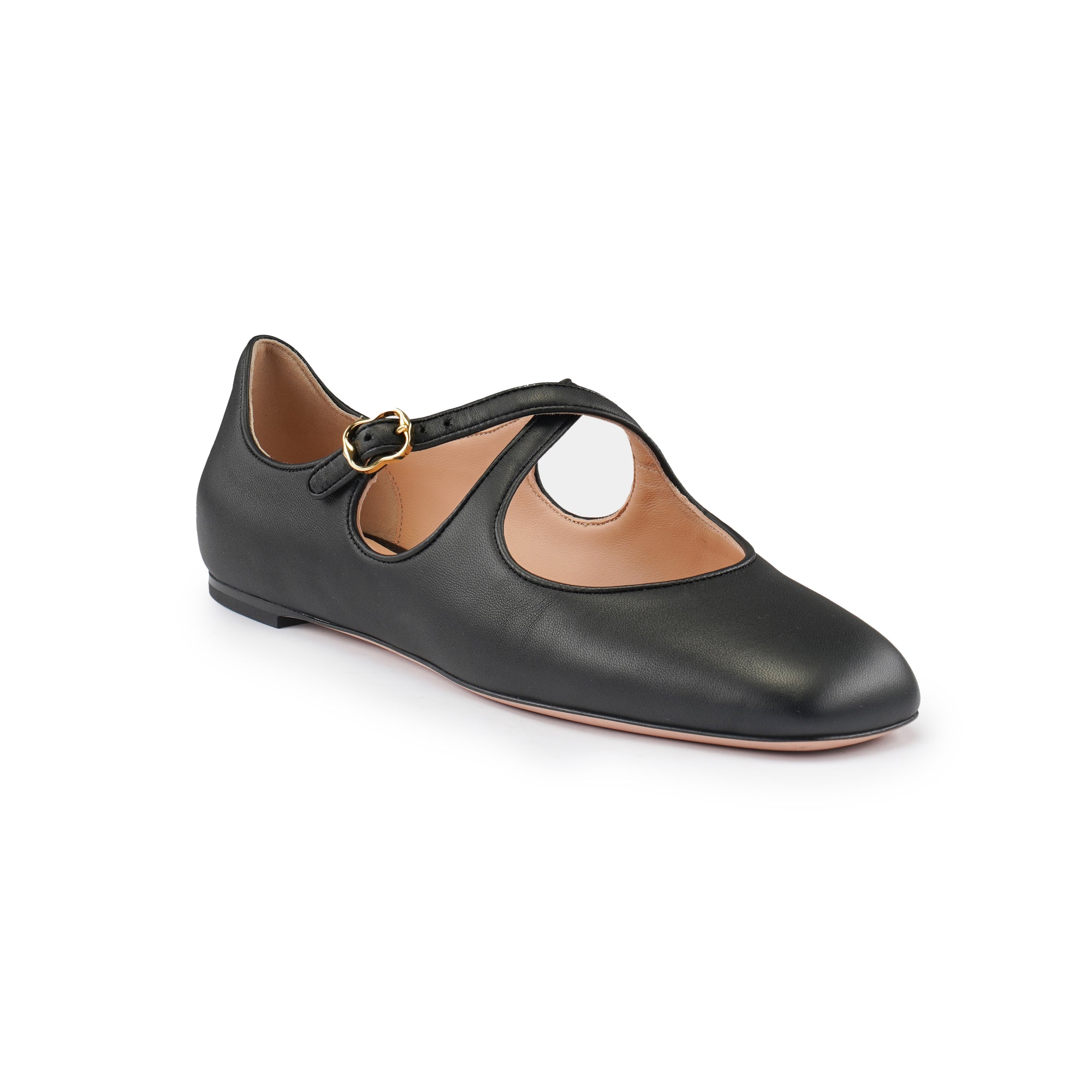 Bally Byntia Ballyrina Leather Flat Shoes