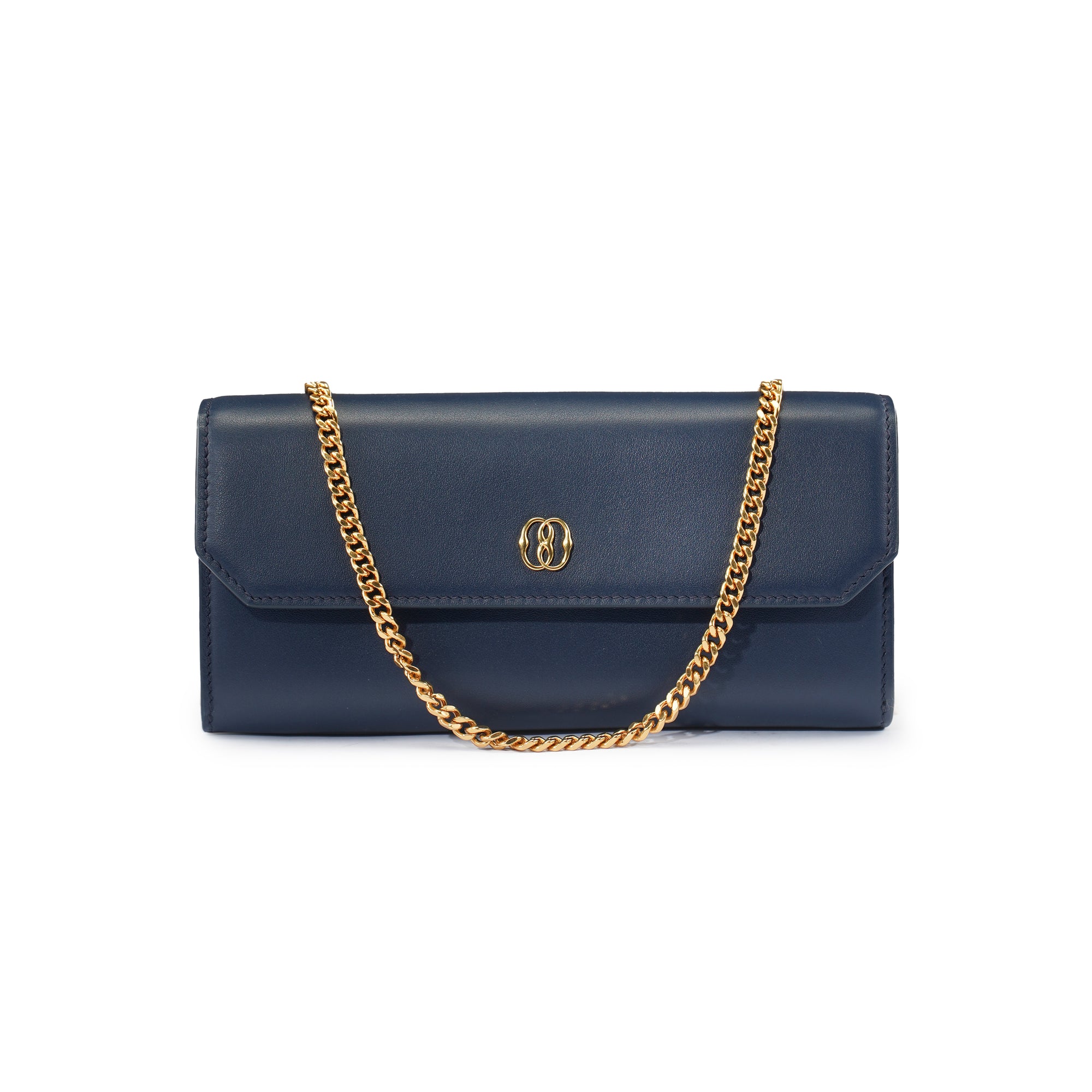 Bally Emblem Long On Chain Leather Wallet
