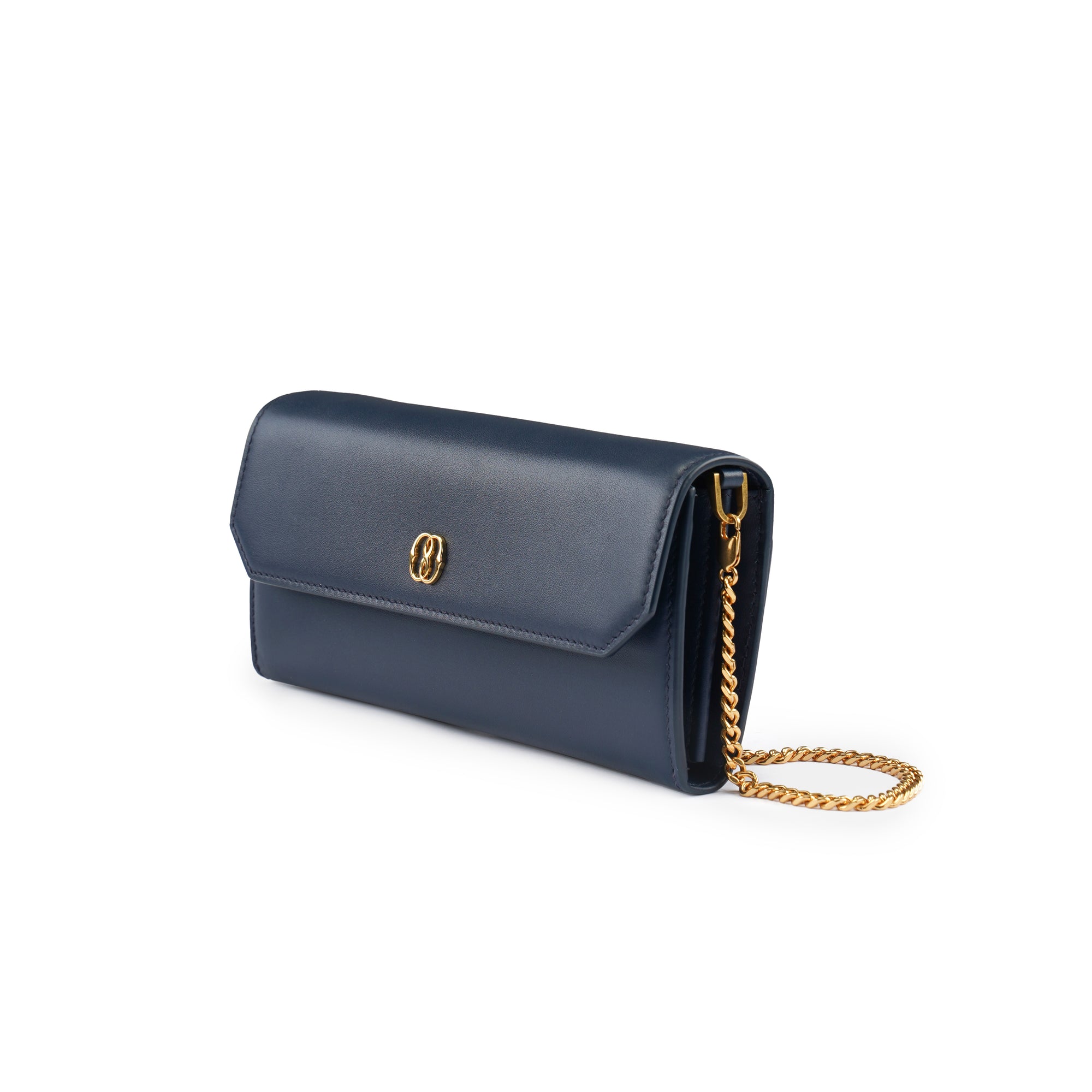 Bally Emblem Long On Chain Leather Wallet