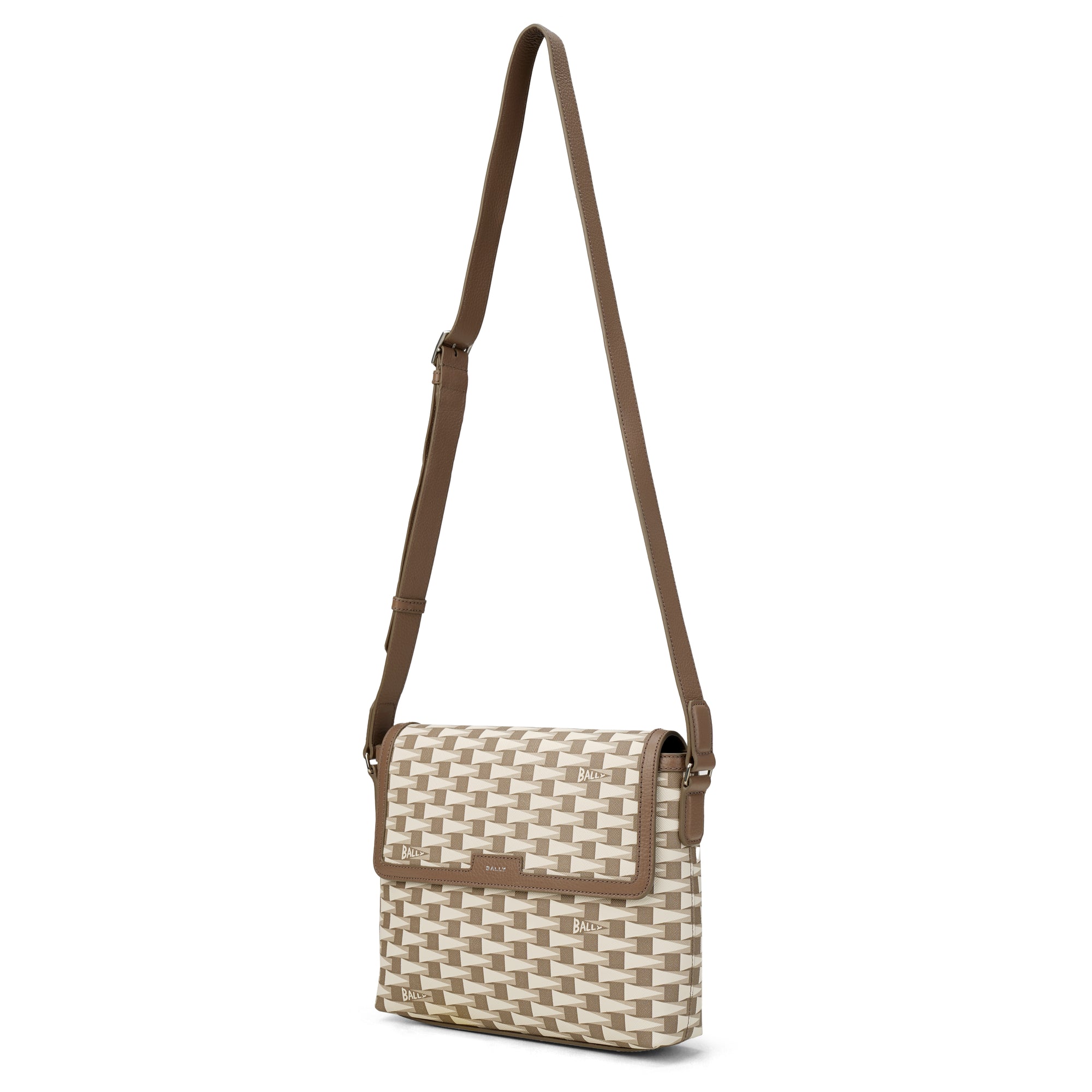 Pennant Cross Messenger Bag Leather
