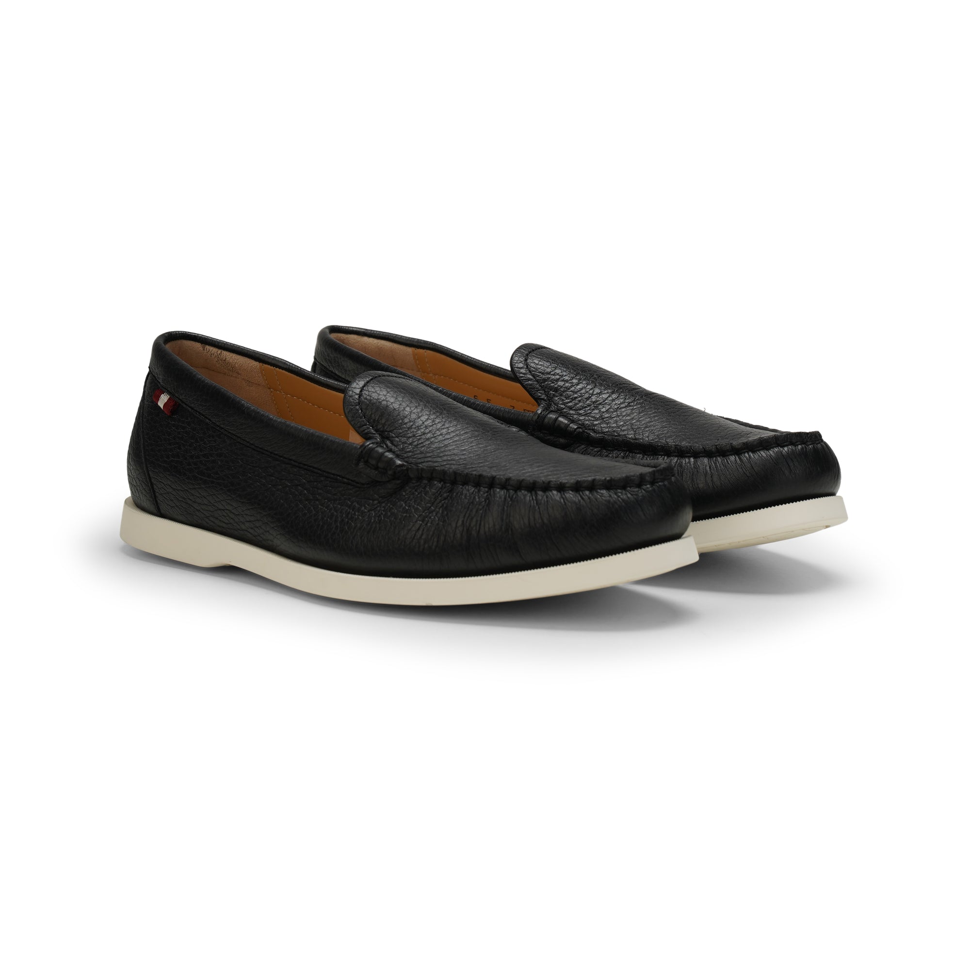 Bally Nadim Deer Grained Leather Loafers
