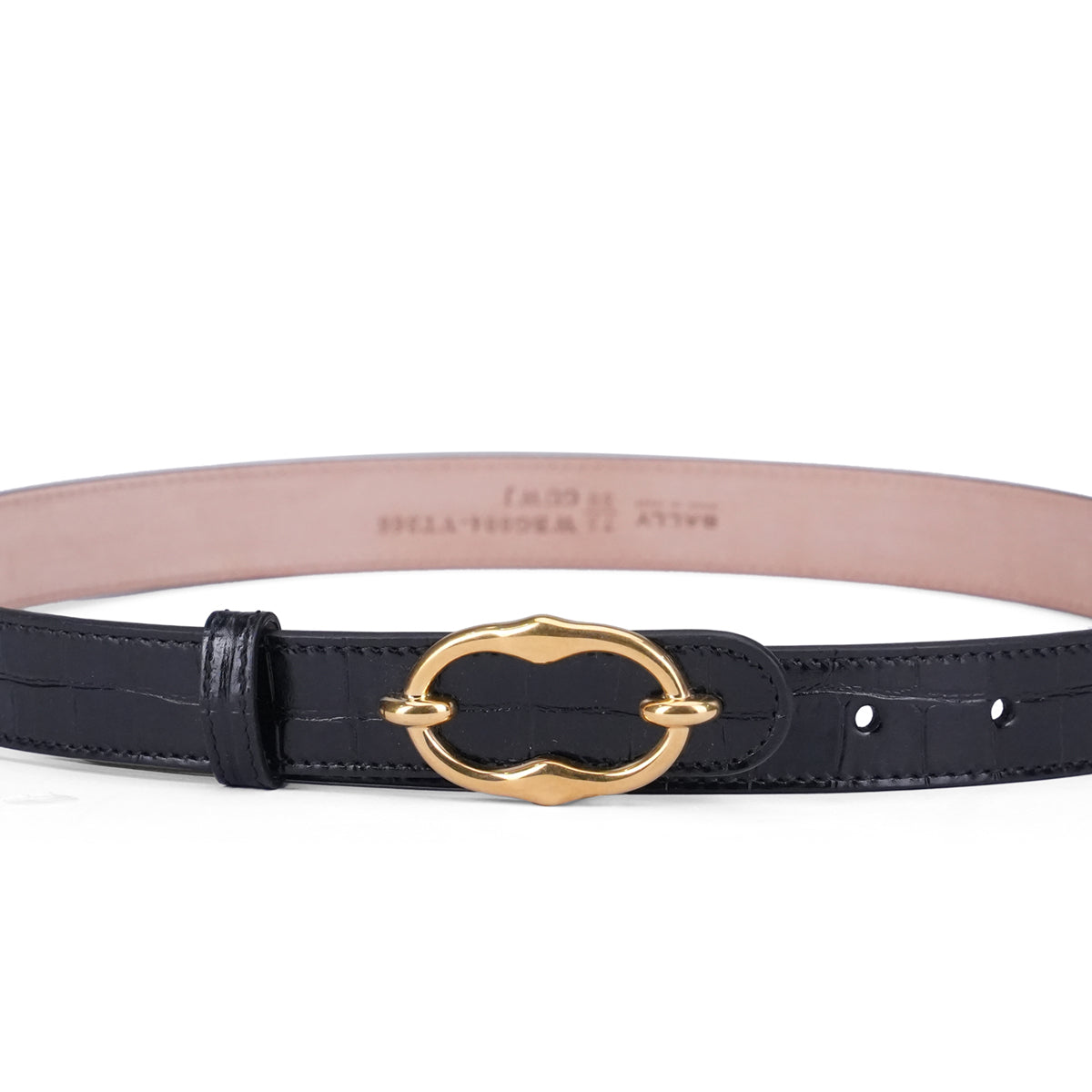 Bally Emblem Oval 25mm Leather Belt