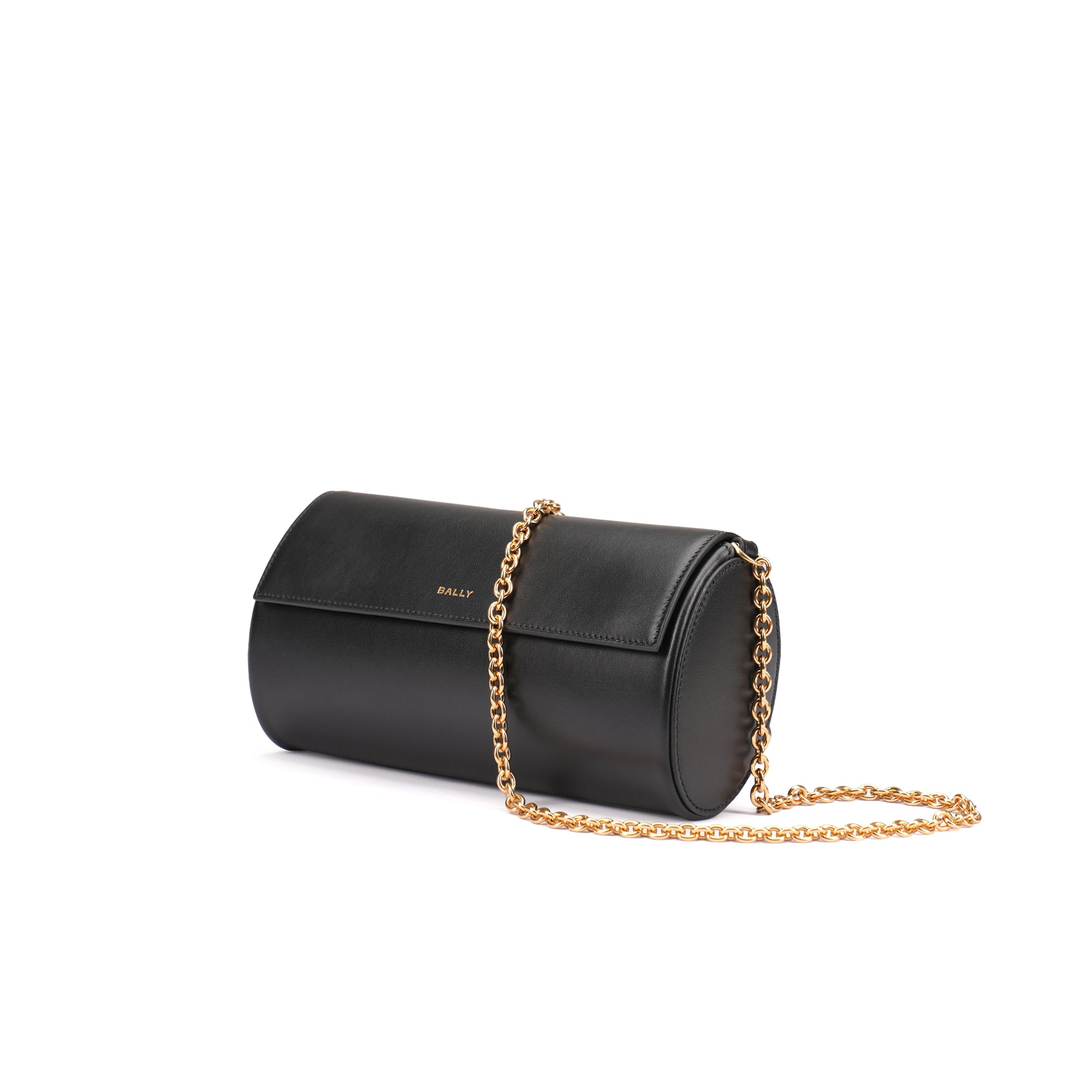 Bally Emblem Elictic Leather Sling Bag