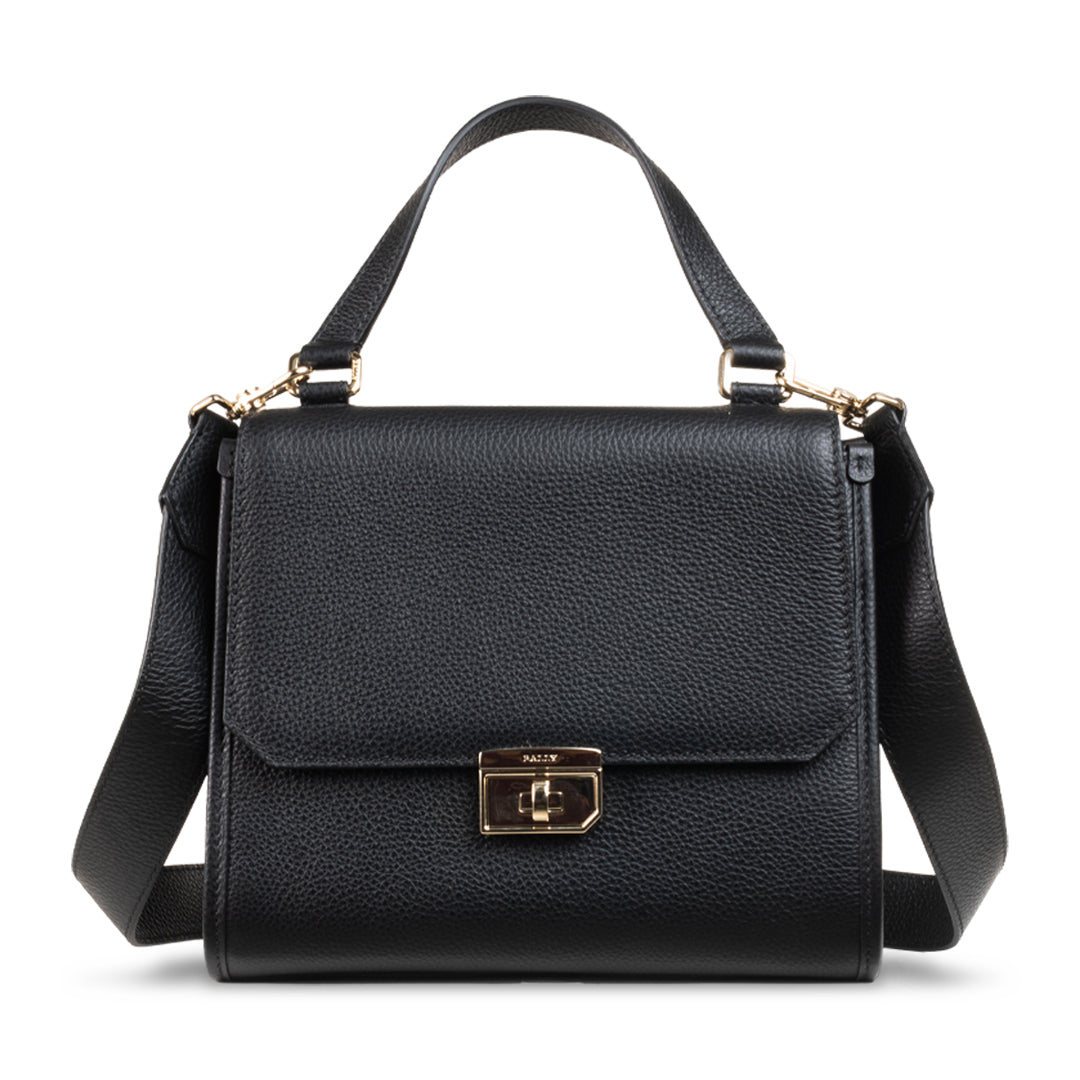 Bally Breeze Leather Tote Bag-in-Black-1-Bally Outlet