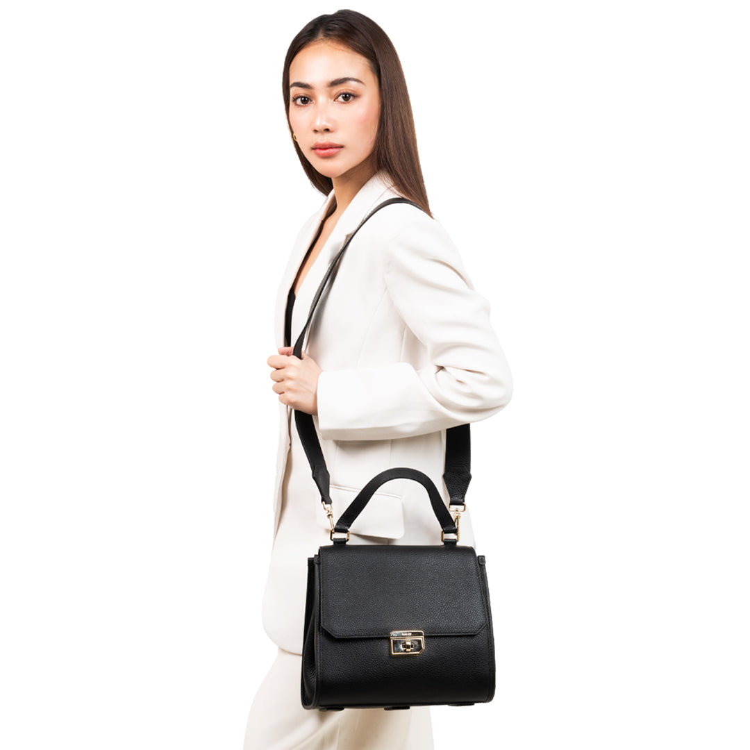 Bally Breeze Leather Tote Bag-in-Black-5-Bally Outlet