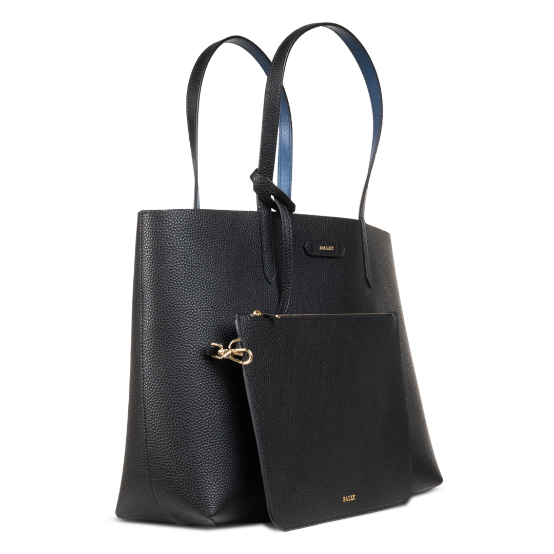 Bally Rory U Grained Leather Tote Bag-in-Black-3-Bally Outlet