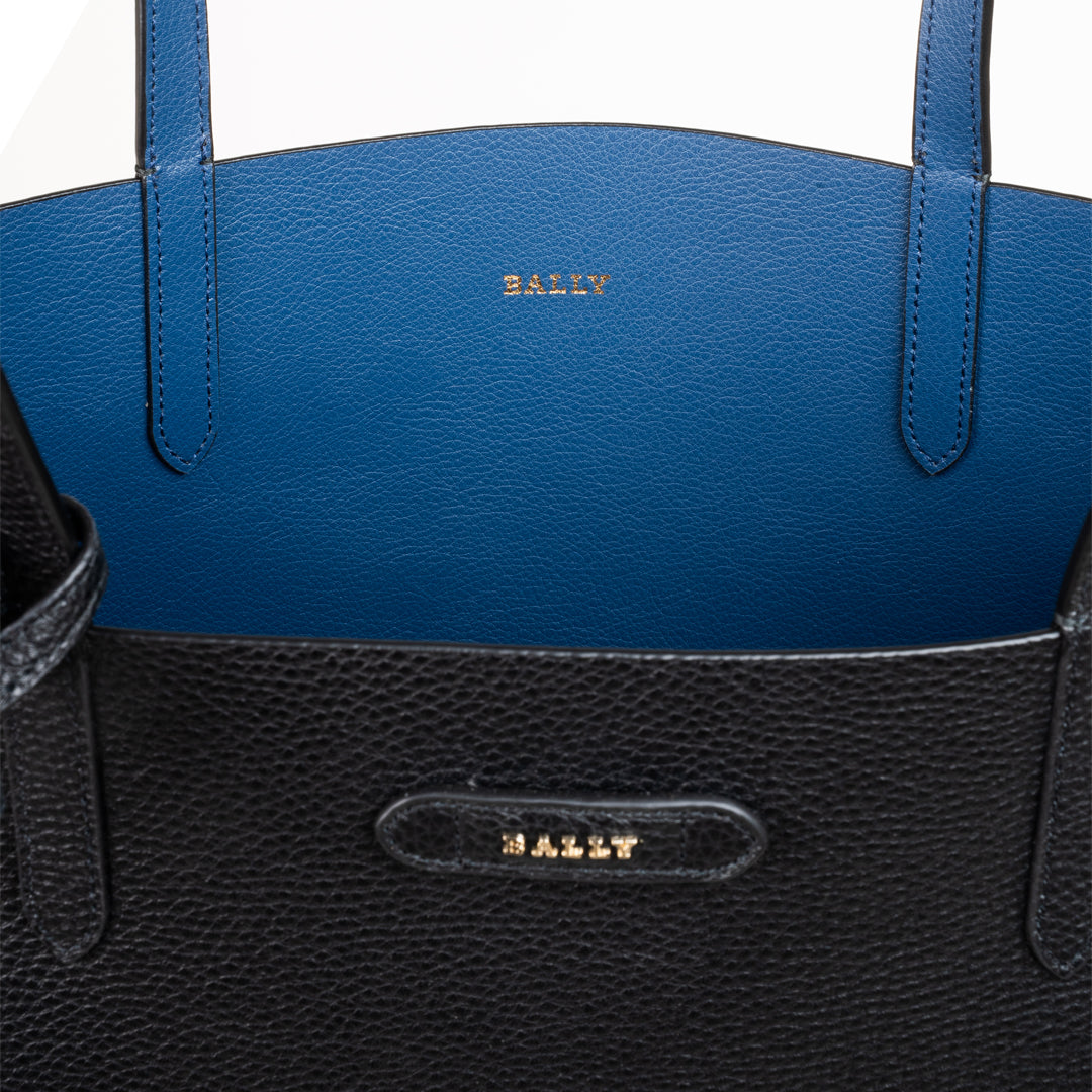 Bally Rory U Grained Leather Tote Bag-in-Black-6-Bally Outlet