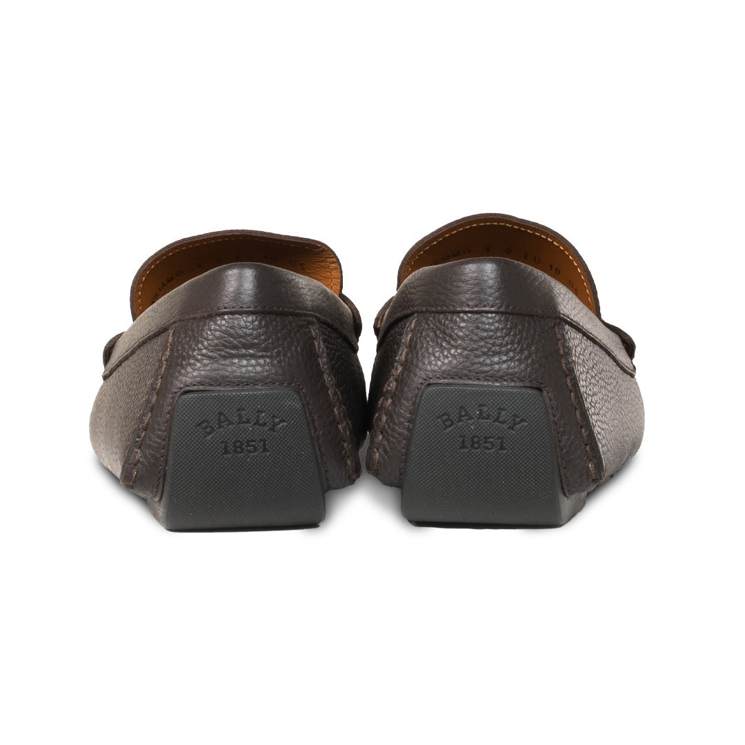 Bally William O Grained Leather Loafers-in-Brown-4-Bally Outlet