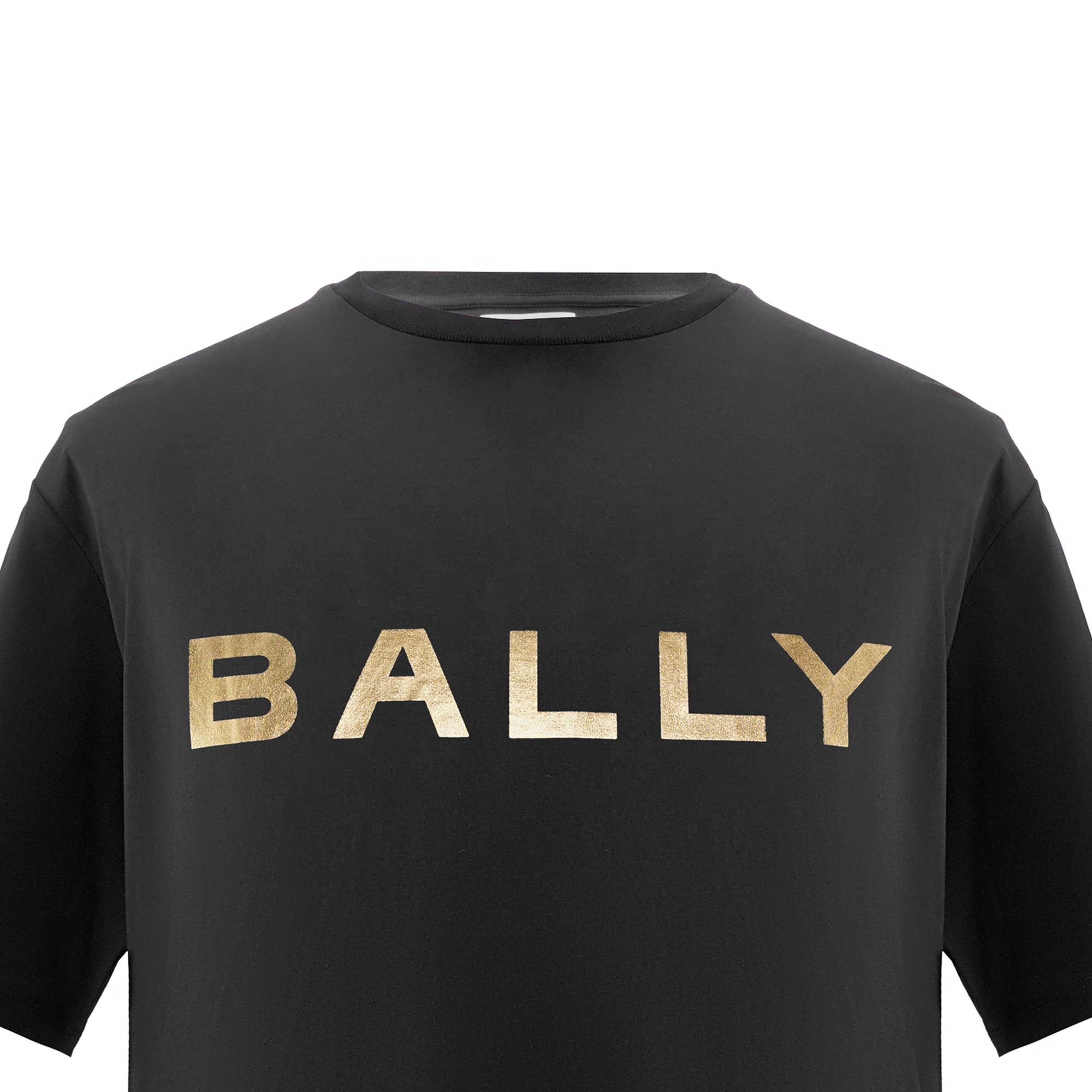 Bally Metallic Logo T-Shirt-in-Black-3-Bally Outlet