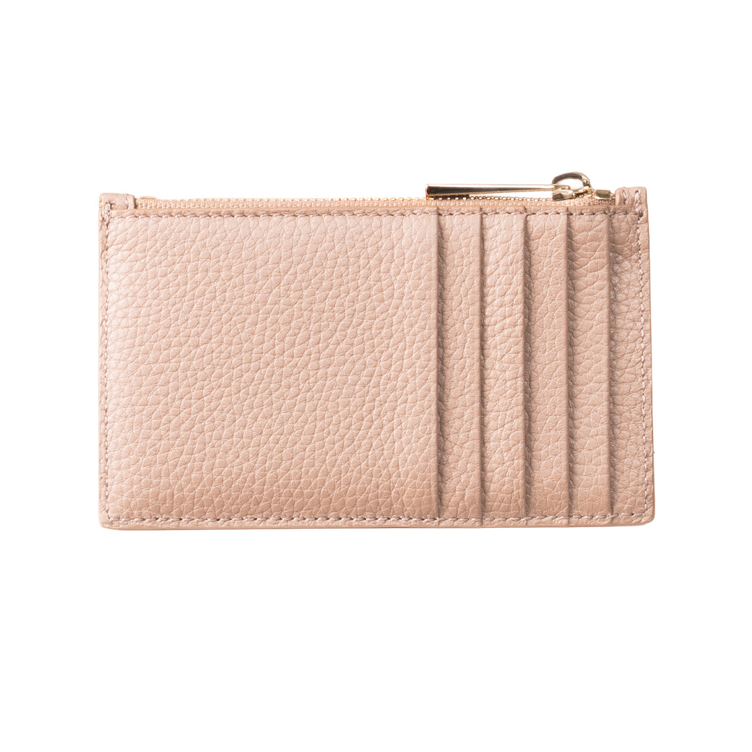 Bally Zandhy Leather Card Holder Wallet-in-Nude-2-Bally Outlet