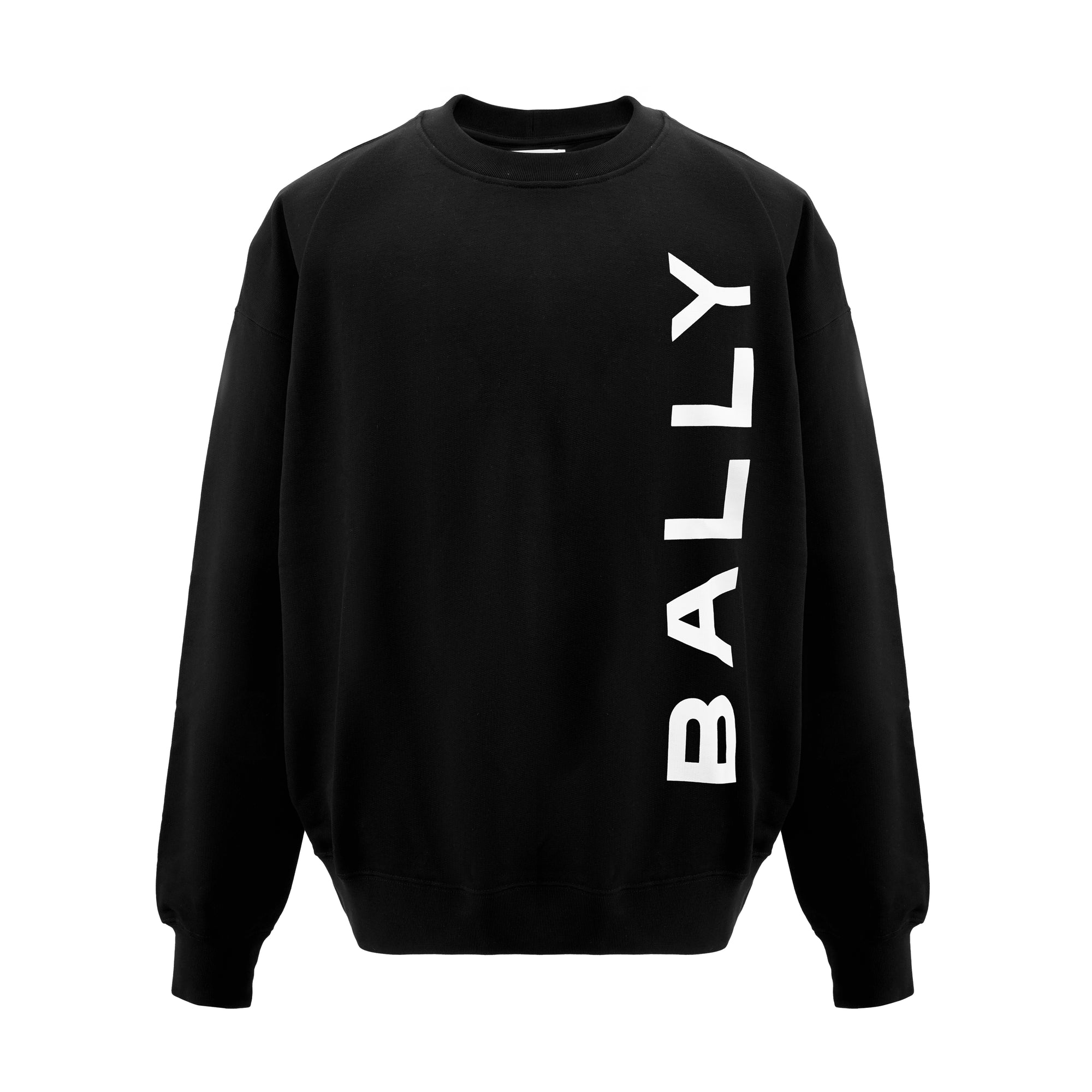 Bally Logo Crewneck Sweatshirt-in-Black-1-Bally Outlet