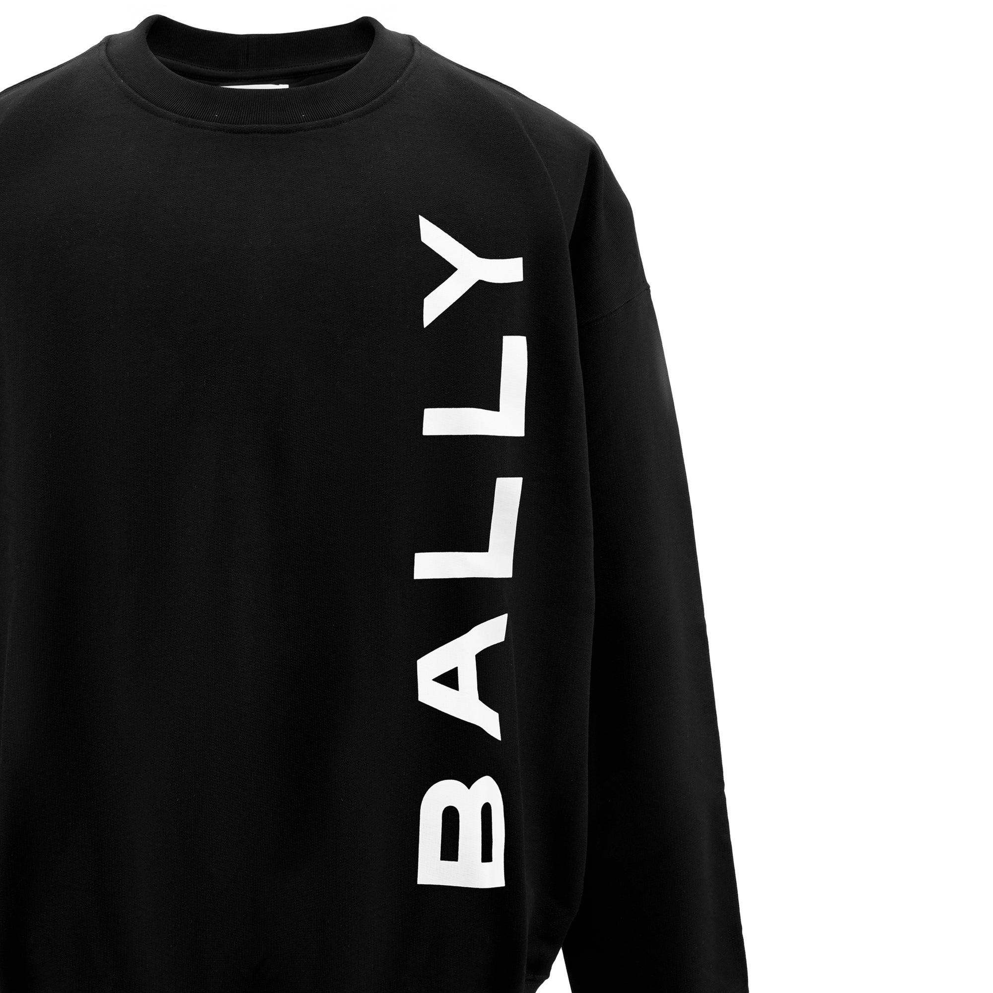 Bally Logo Crewneck Sweatshirt-in-Black-3-Bally Outlet