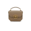 Bally Emblem Folio Mini Leather Bag-in-Beige-1-Bally Outlet