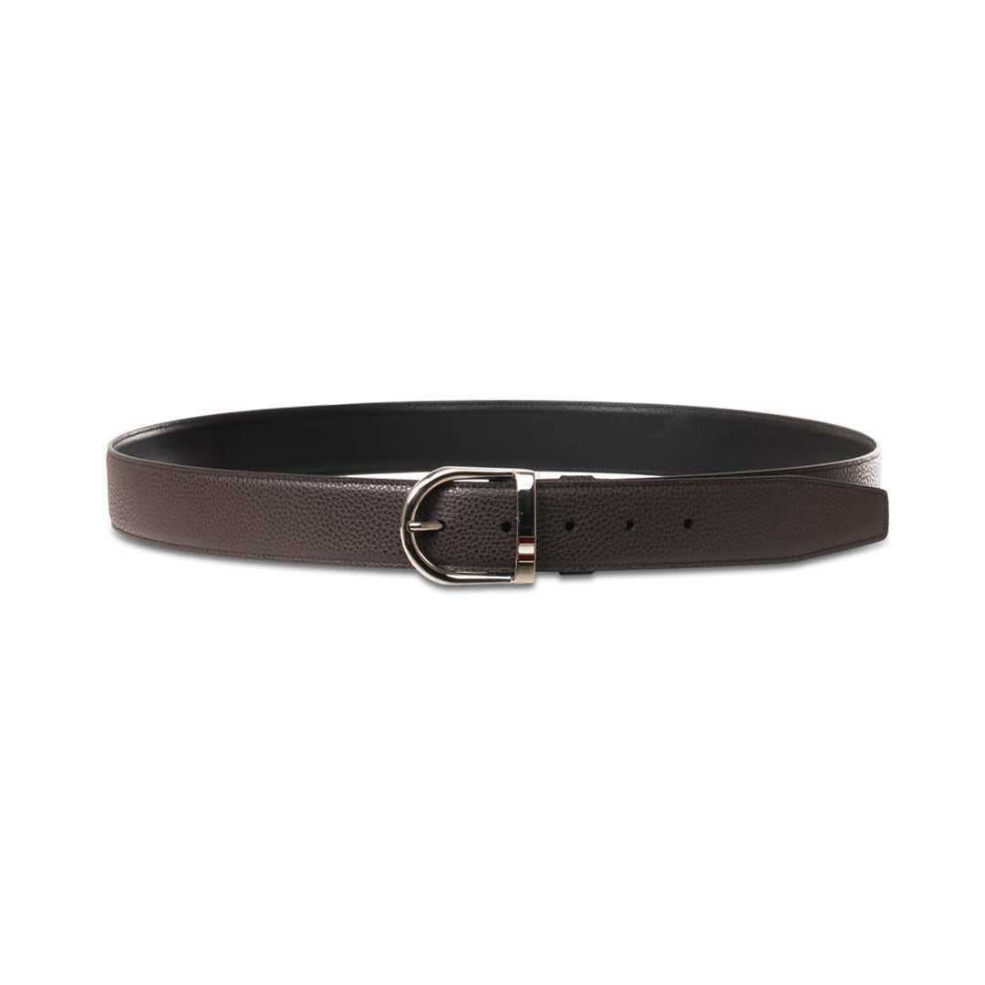 Bally Derkon 35mm Grained Leather Reversible Belt-in-Brown-1-Bally Outlet