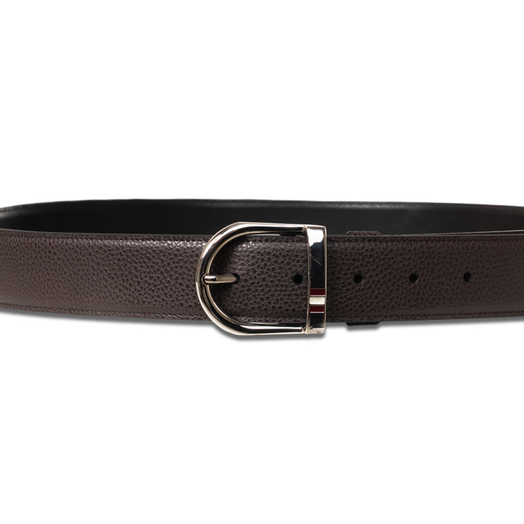 Bally Derkon 35mm Grained Leather Reversible Belt-in-Brown-3-Bally Outlet