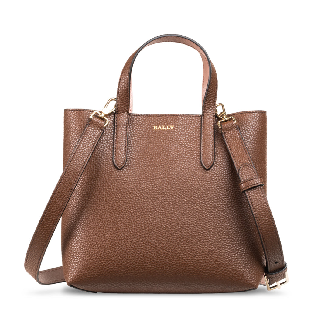 Bally Rory Leather Sling Hand Bag-in-Brown-1-Bally Outlet