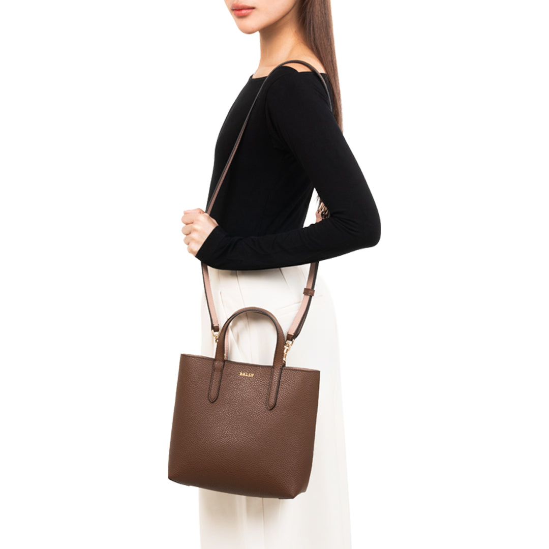 Bally Rory Leather Sling Hand Bag-in-Brown-7-Bally Outlet