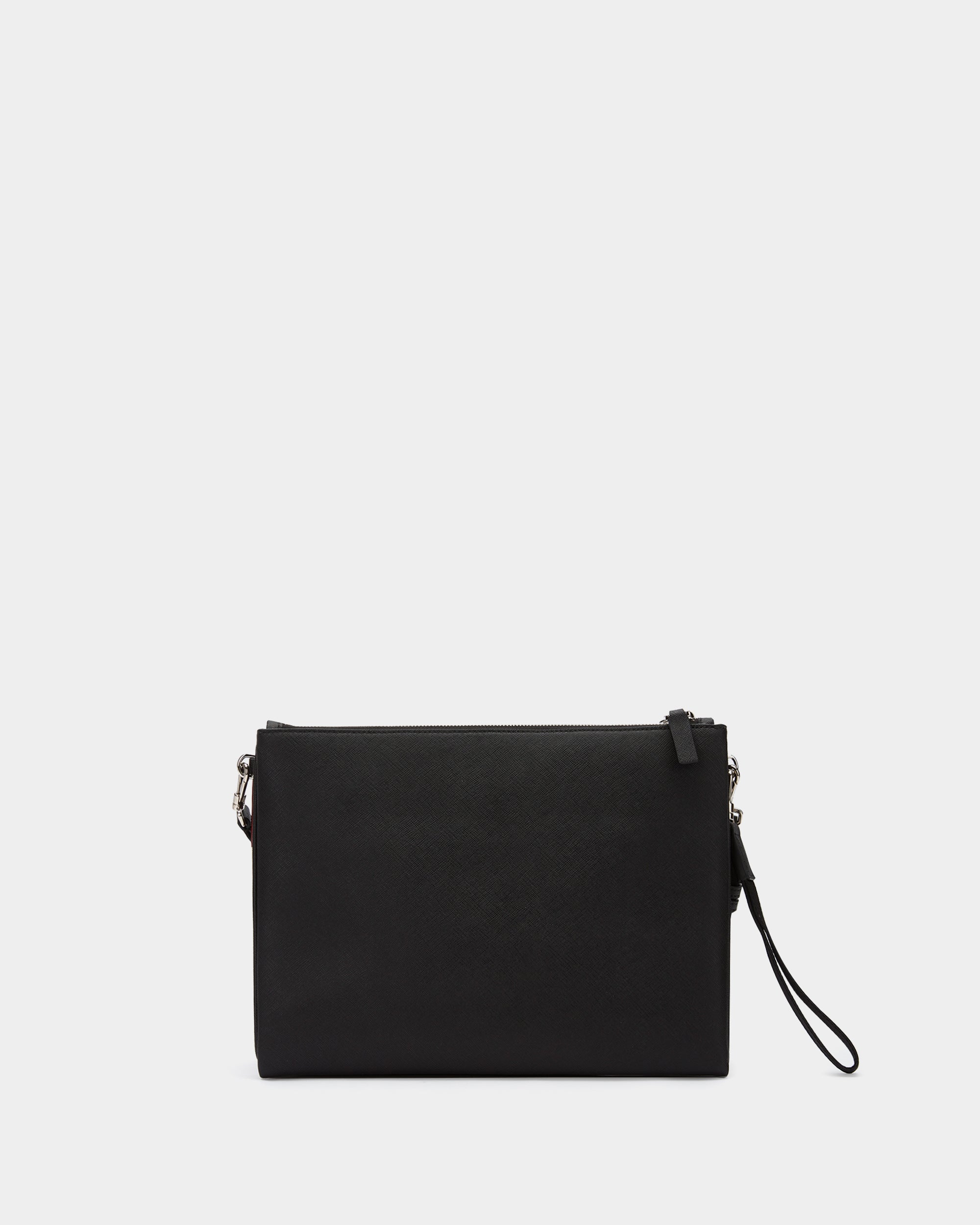 Bally Pouch in Black Embossed Leather-in-Black-2-Bally Outlet