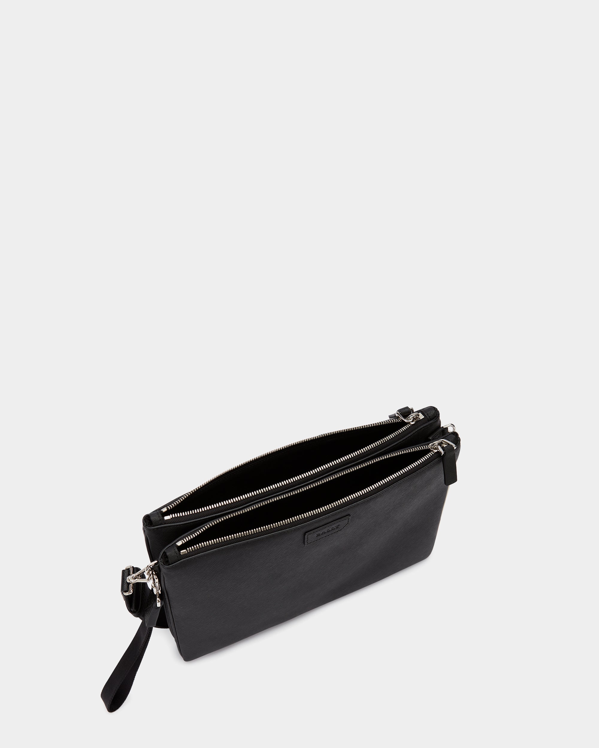 Bally Pouch in Black Embossed Leather-in-Black-4-Bally Outlet