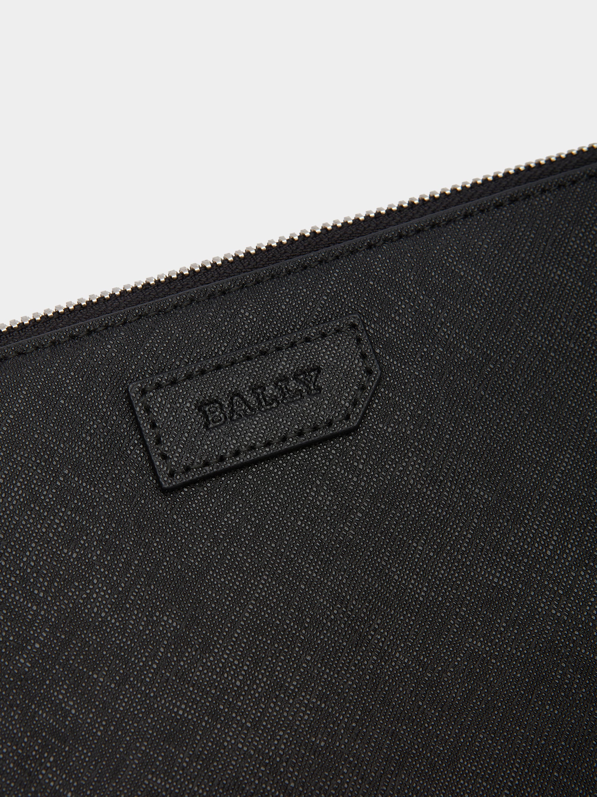 Bally Pouch in Black Embossed Leather-in-Black-5-Bally Outlet
