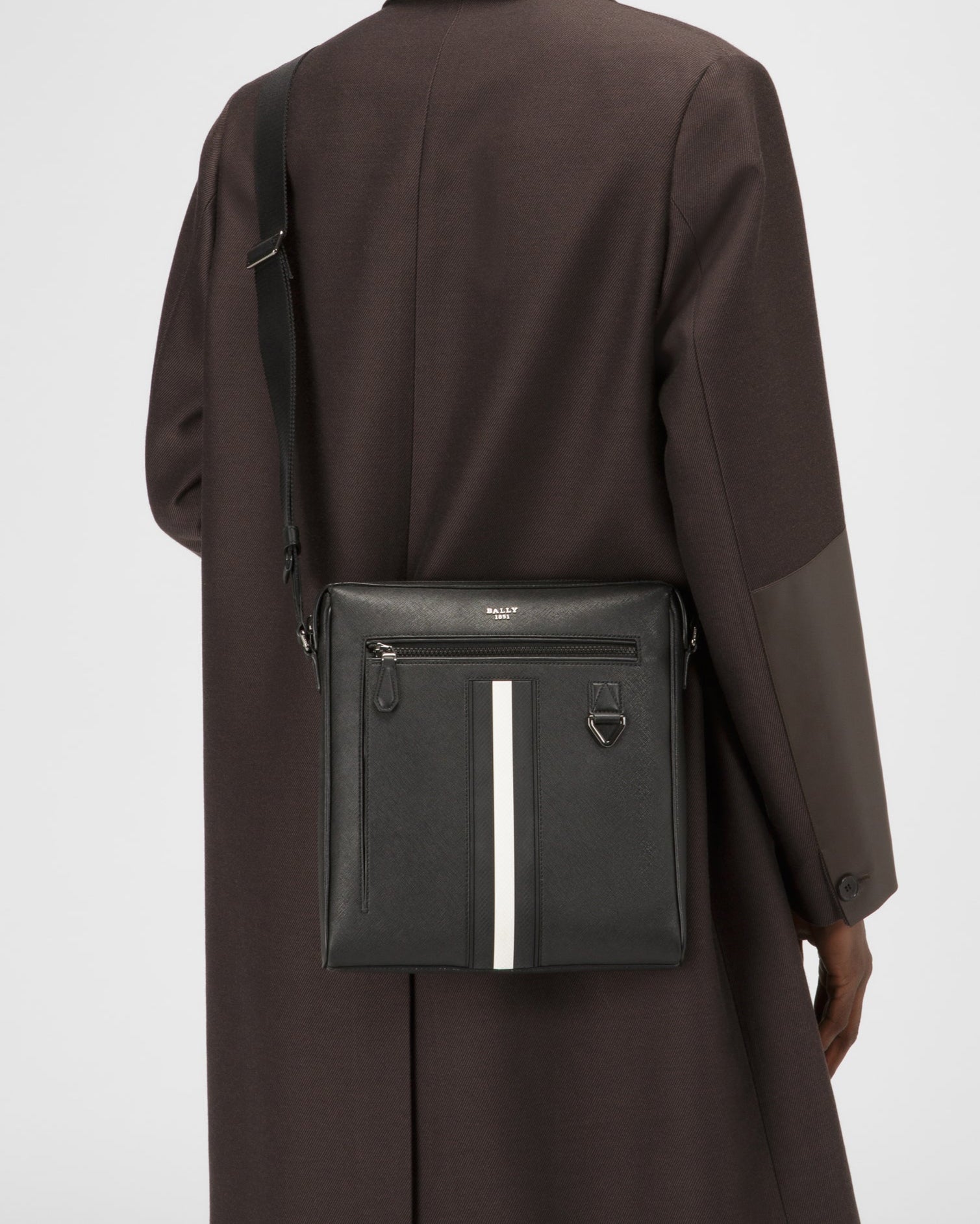 Bally Mecoy Crossbody Bag in Leather-in-Black-1-Bally Outlet