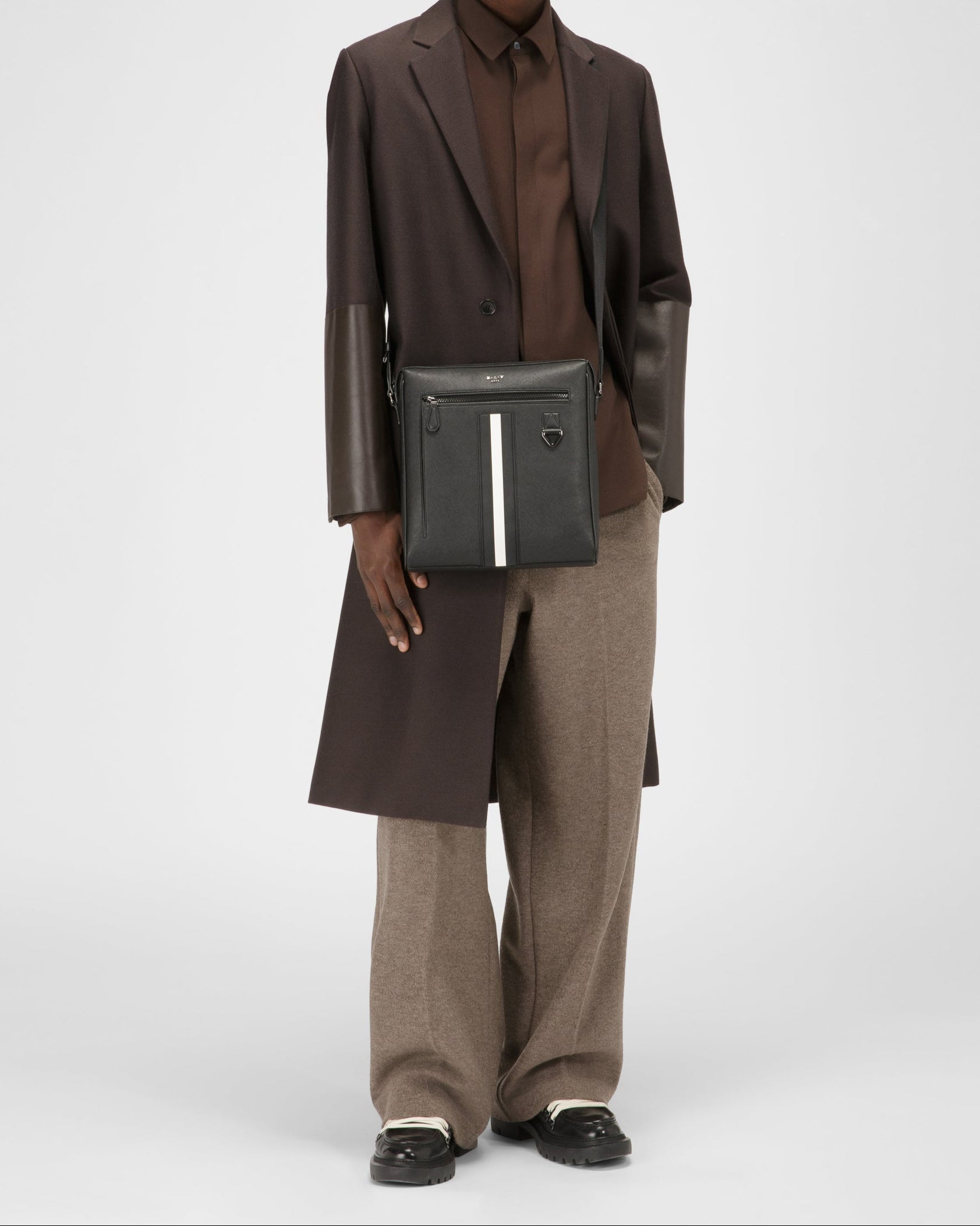 Bally Mecoy Crossbody Bag in Leather-in-Black-2-Bally Outlet