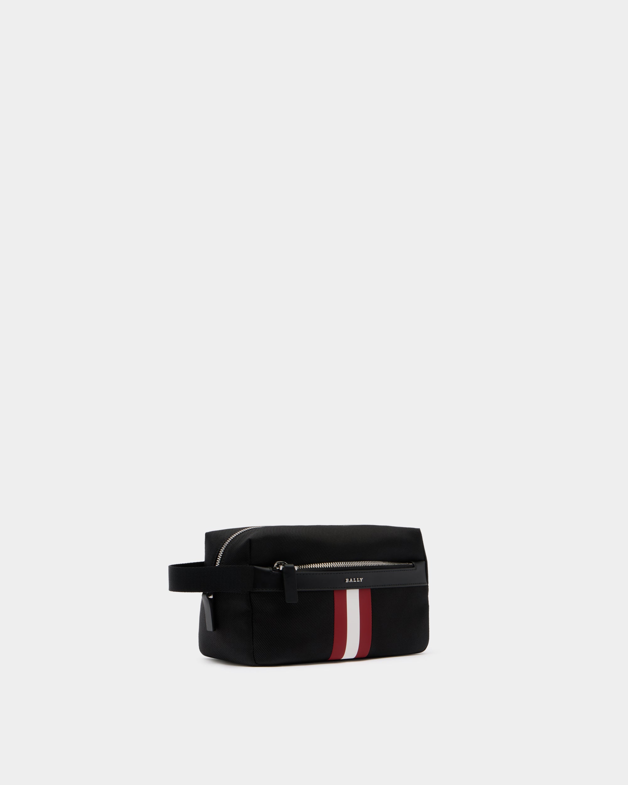 Bally Travel Pouch in Black Fabric With a Bally Ribbon-in-Black-3-Bally Outlet