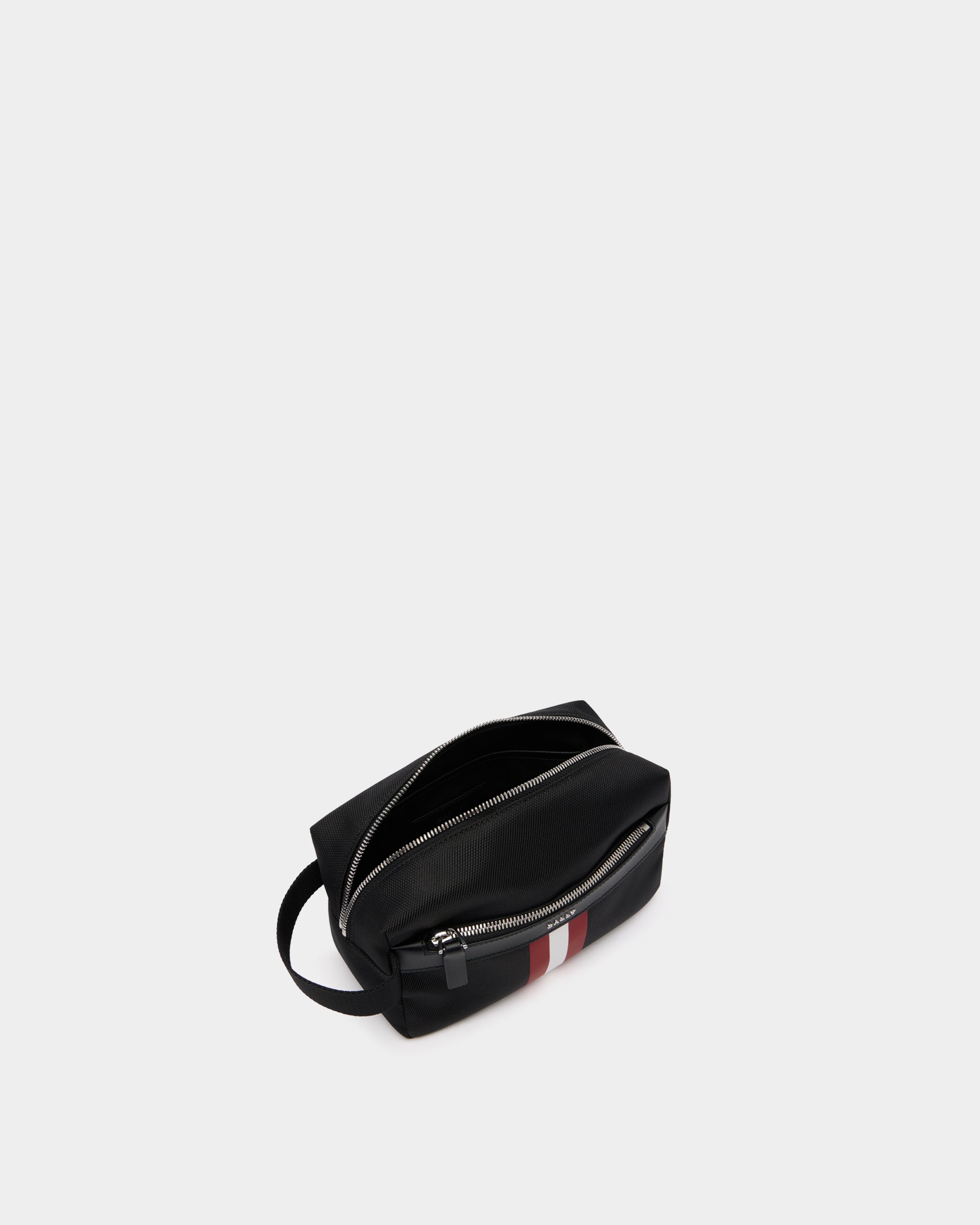 Bally Travel Pouch in Black Fabric With a Bally Ribbon-in-Black-4-Bally Outlet
