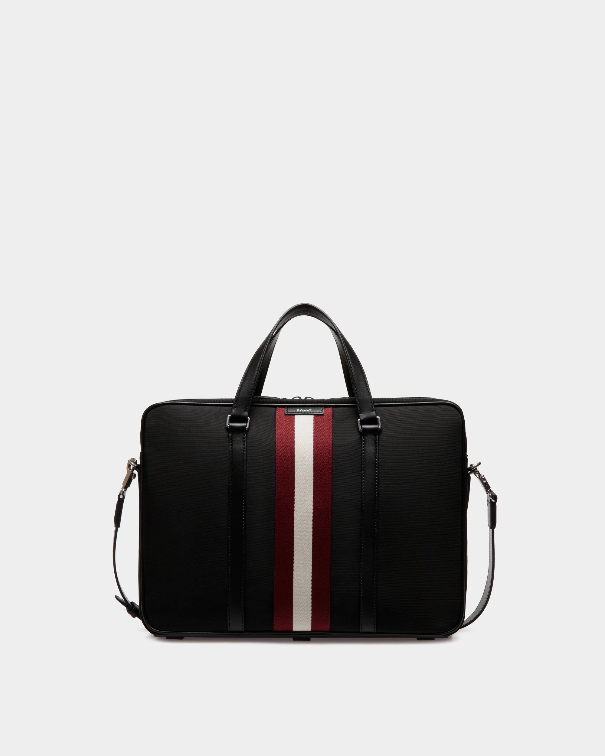Bally Code Briefcase In Nylon-in-Black-1-Bally Outlet