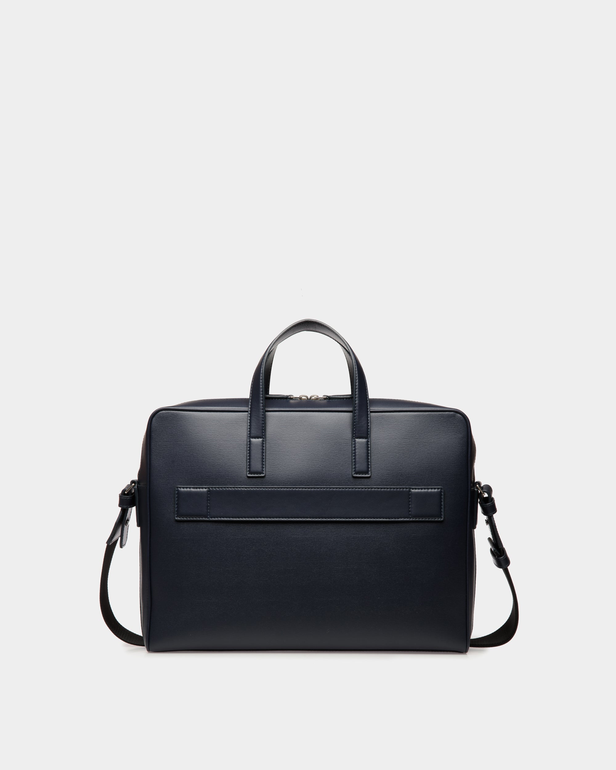 Bally Mythos Briefcase in Recycled Leather-in-Navy-2-Bally Outlet
