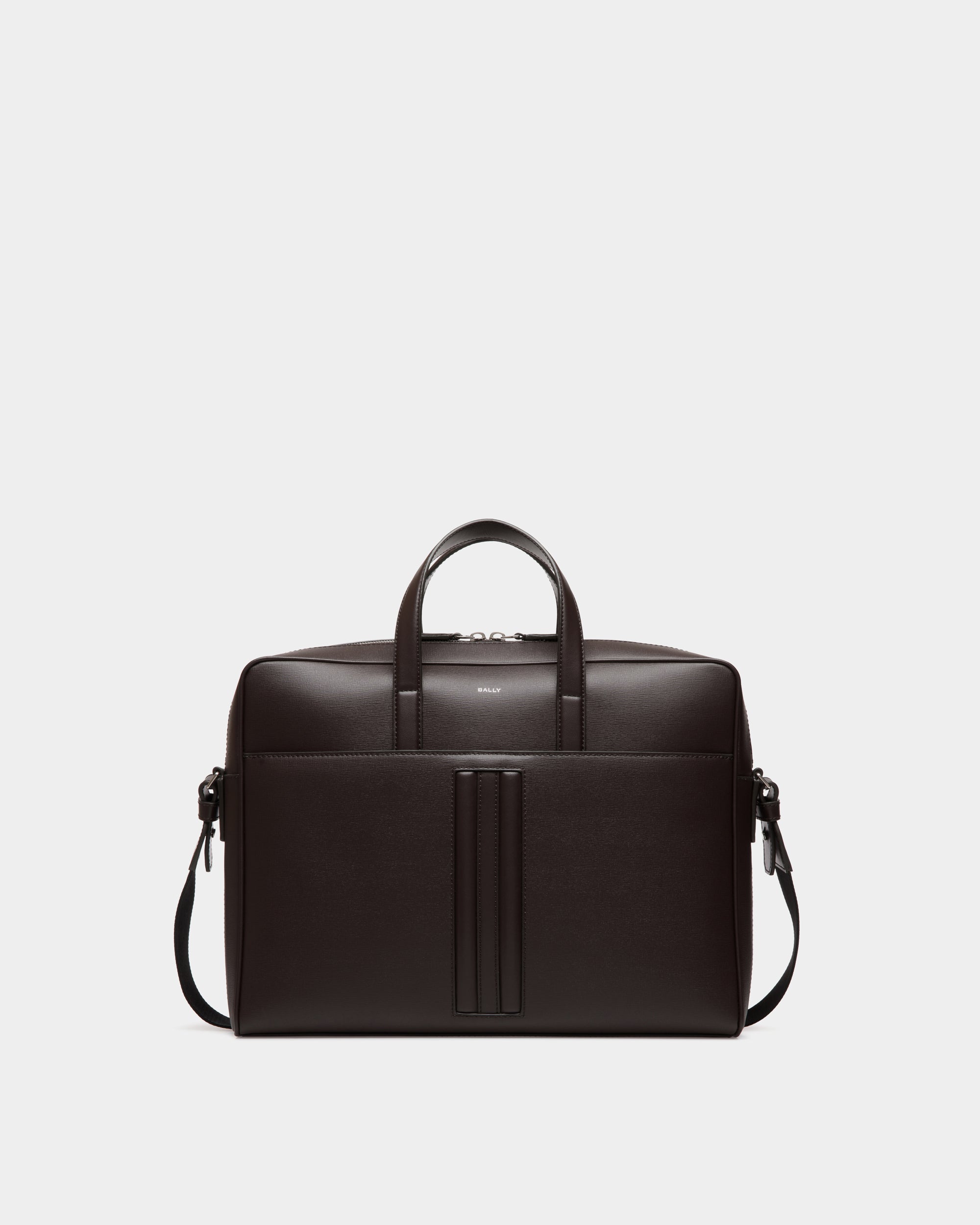 Bally Mythos Briefcase in Recycled Leather Ebano-in-Brown-1-Bally Outlet