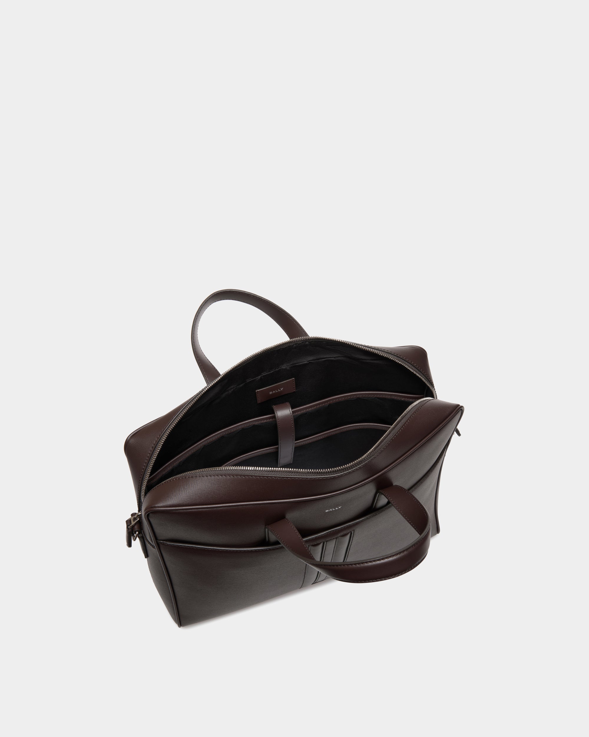Bally Mythos Briefcase in Recycled Leather Ebano-in-Brown-4-Bally Outlet